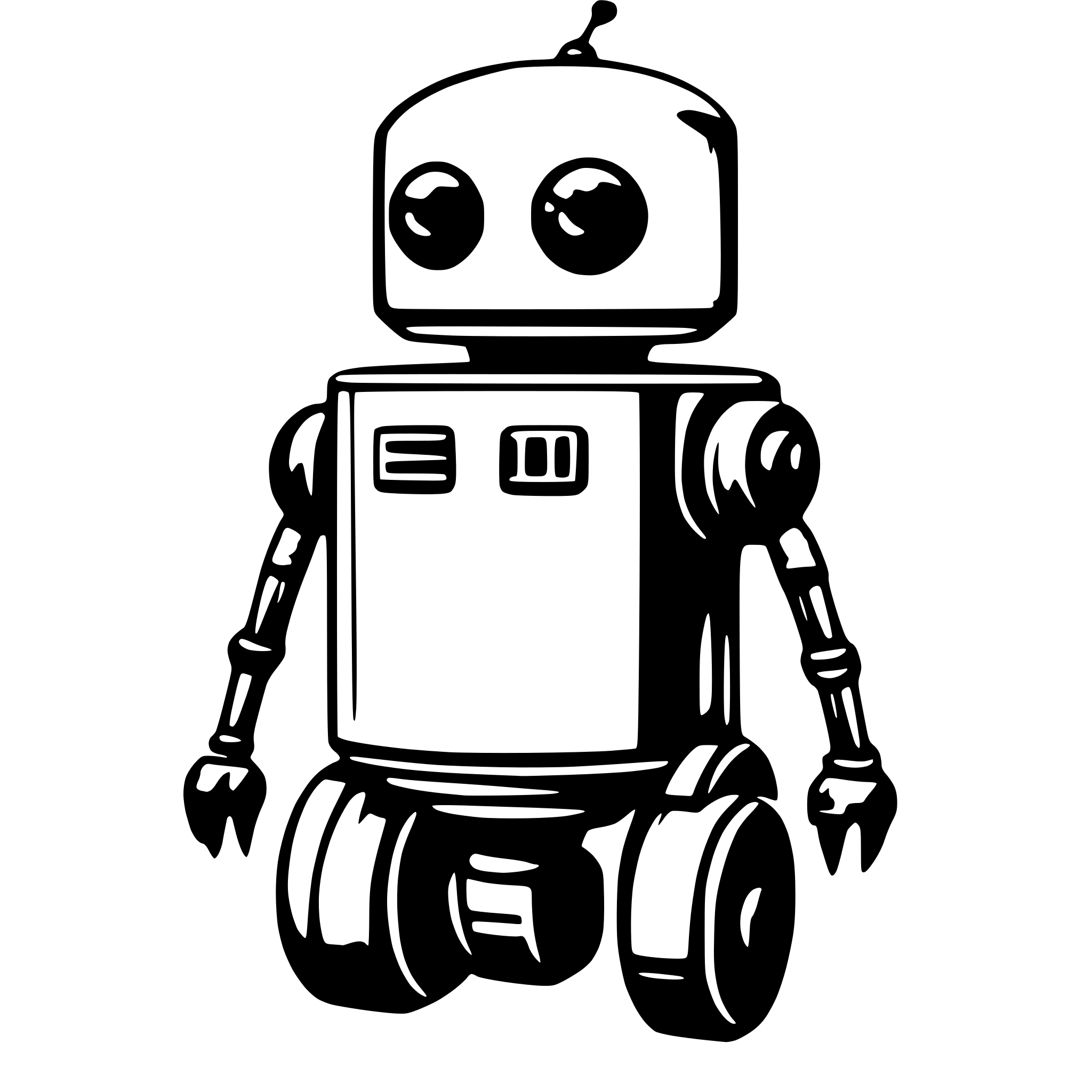 AI-generated SVG of 'simple small robot'