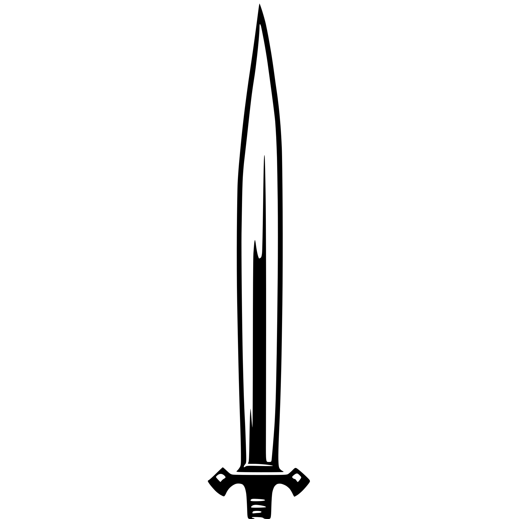 AI-generated SVG of 'sword vertical with tip facing down. Magical excalibur sword. No background'