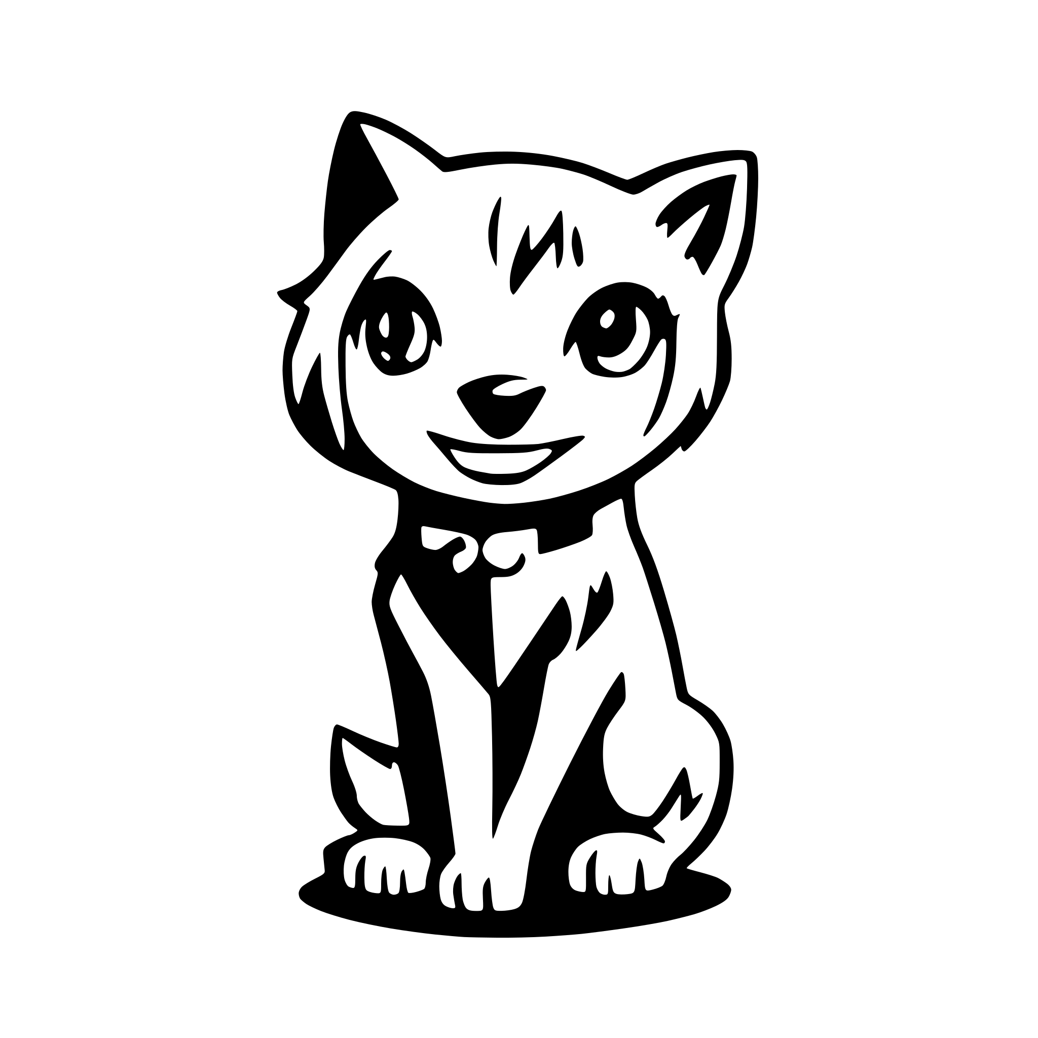 AI-generated SVG of 'dog happy'