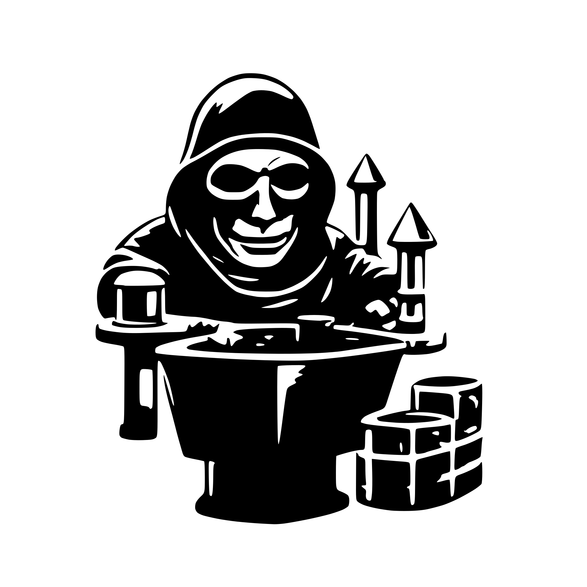 AI-generated SVG of a search darknet