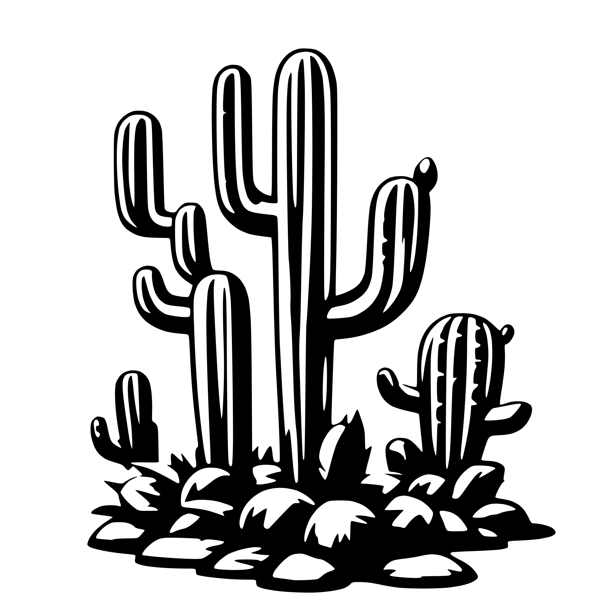 AI-generated SVG of 'Alien cactus'