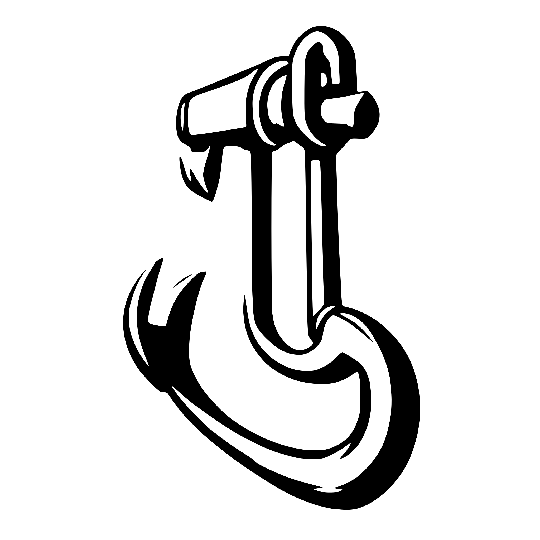 AI-generated SVG of a hook