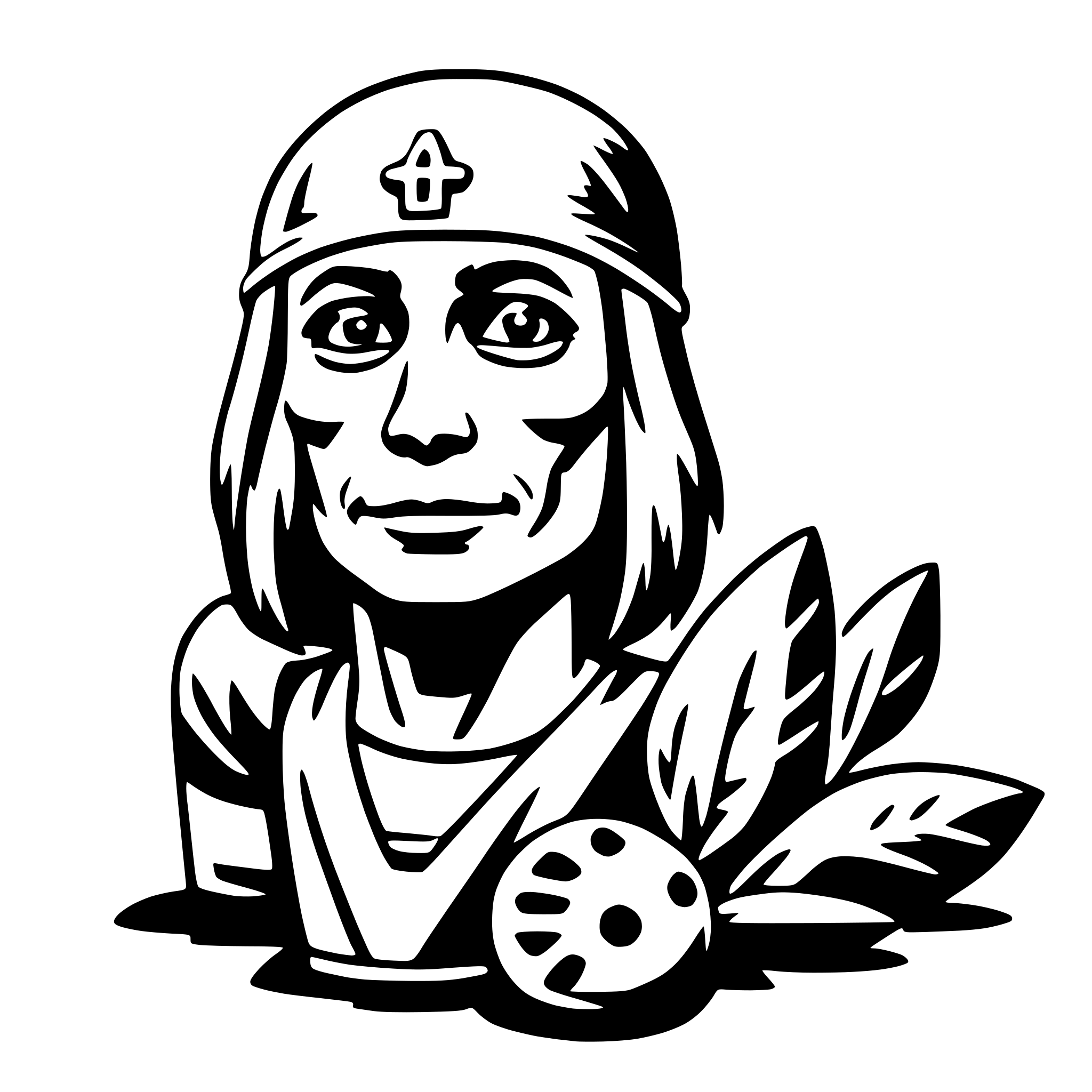 AI-generated SVG of a ah puch