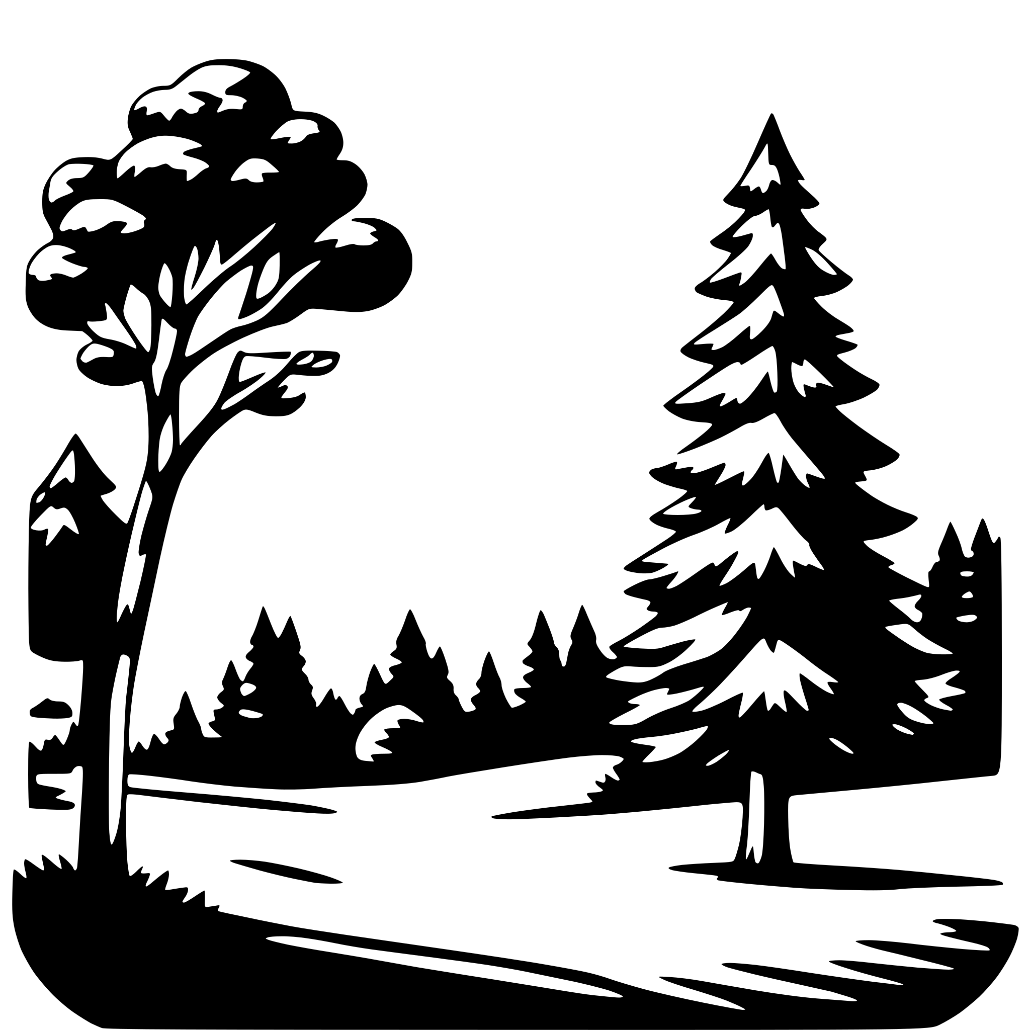 AI-generated SVG of a mountains and trees