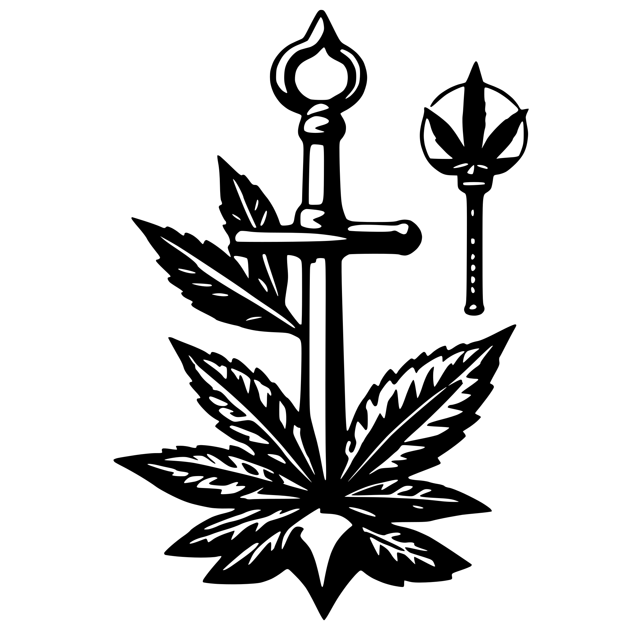 AI-generated SVG of a Cannabis Anchor
