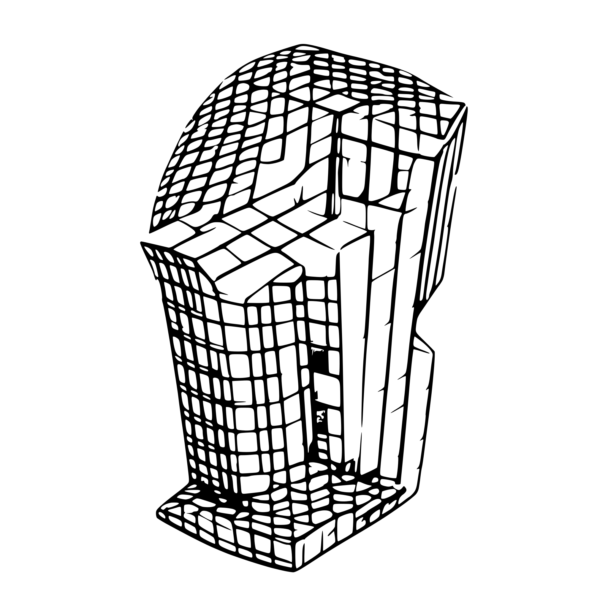 AI-generated SVG of '3D mesh optimizer remesh'