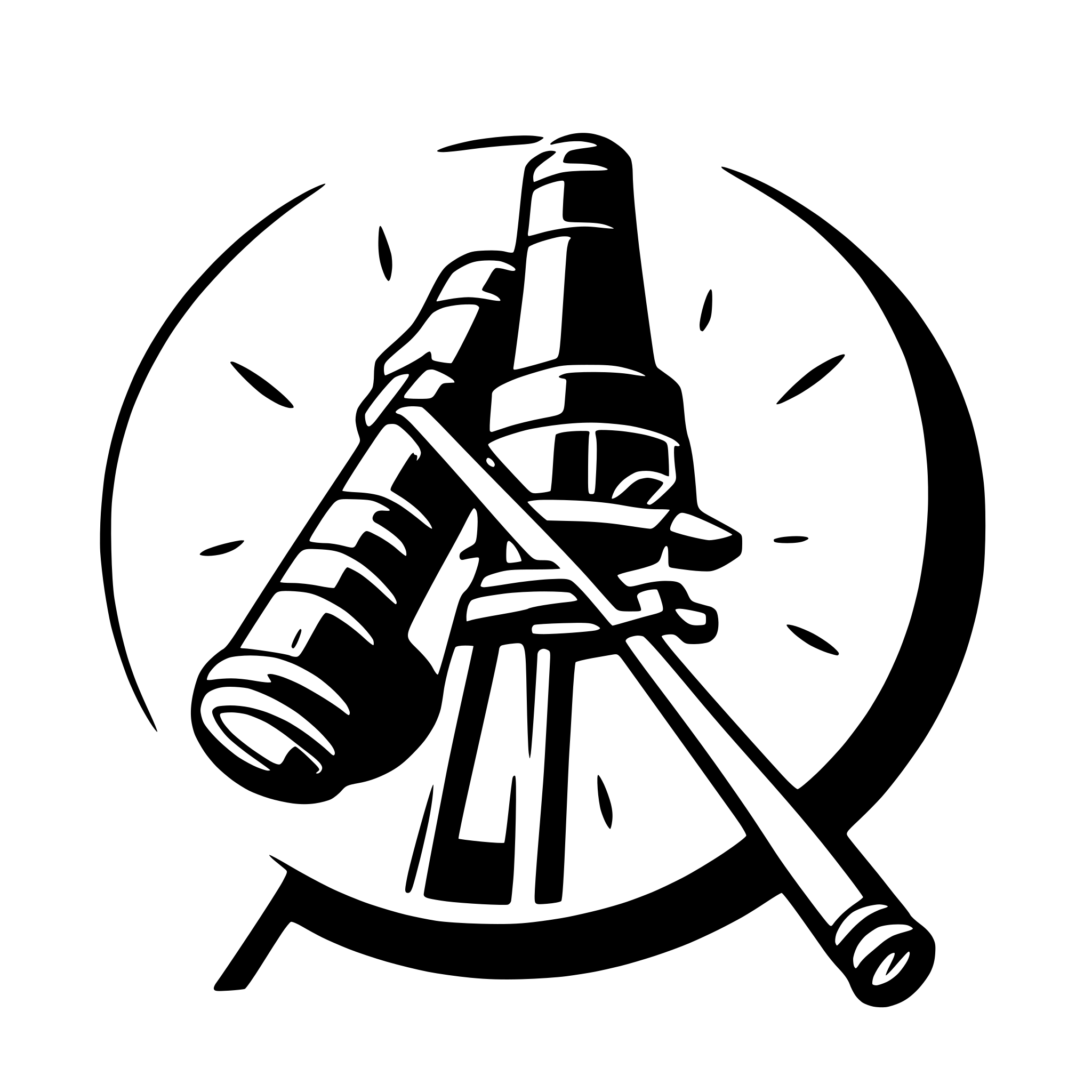 AI-generated SVG of 'monocular telescope and a compass'