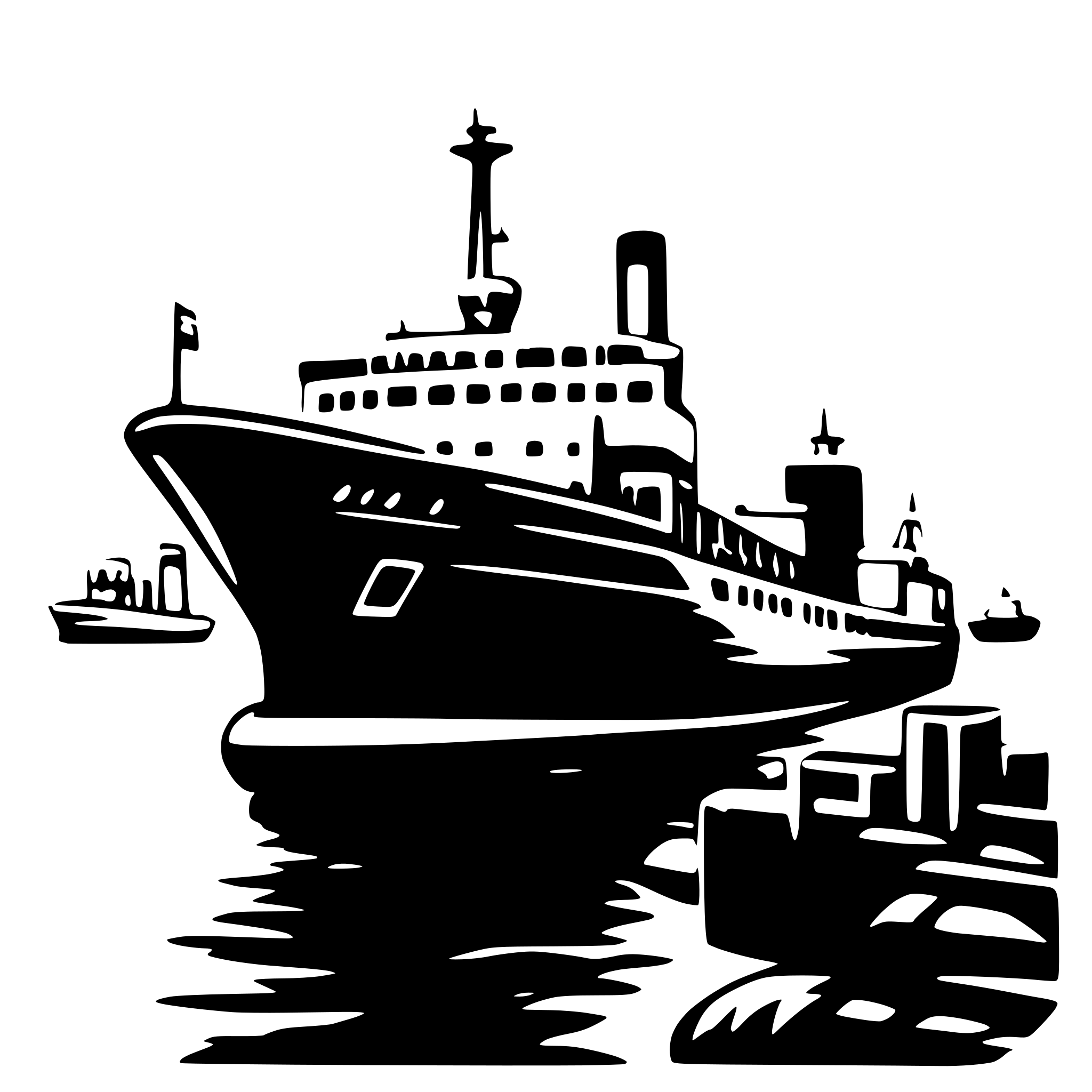AI-generated SVG of 'containership in harbor'
