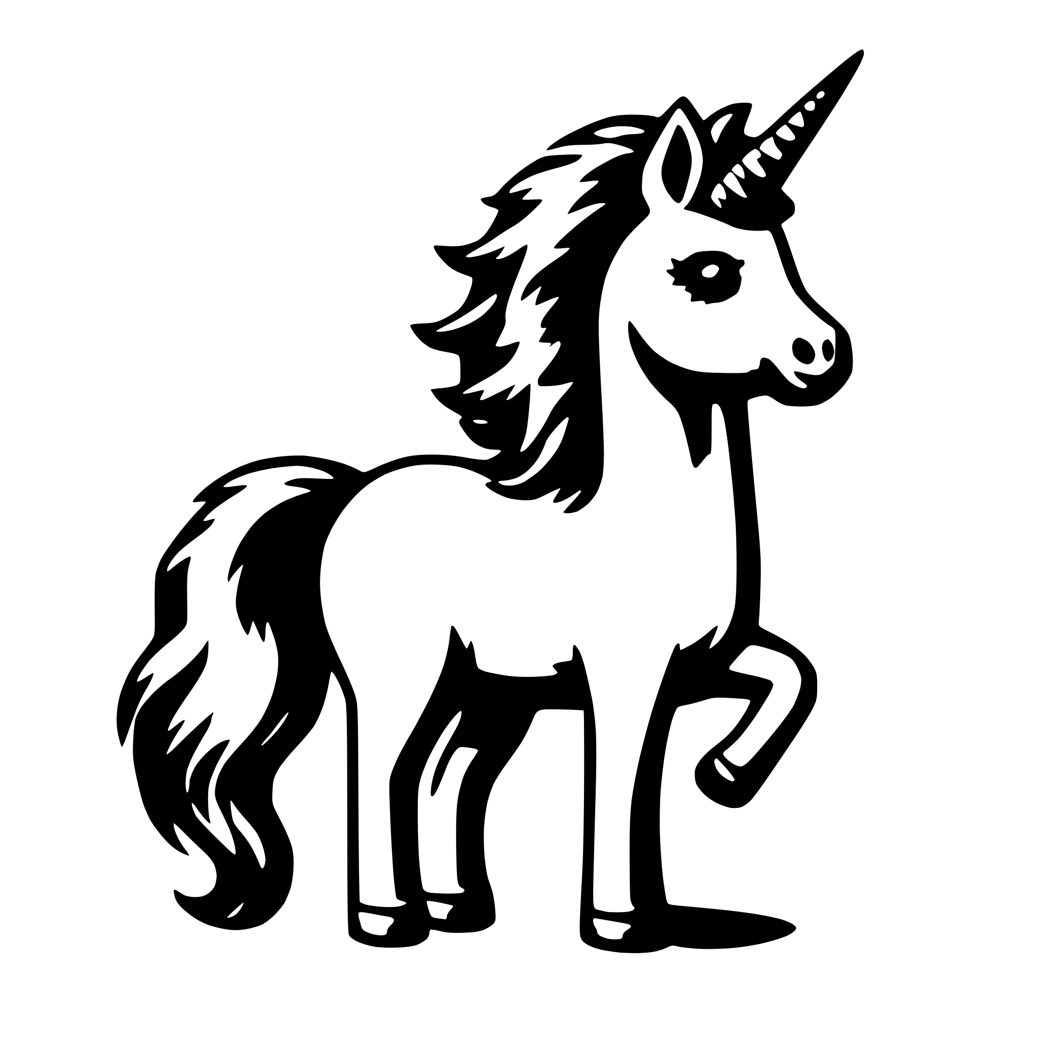 AI-generated SVG of 'pink fluffy unicorn'