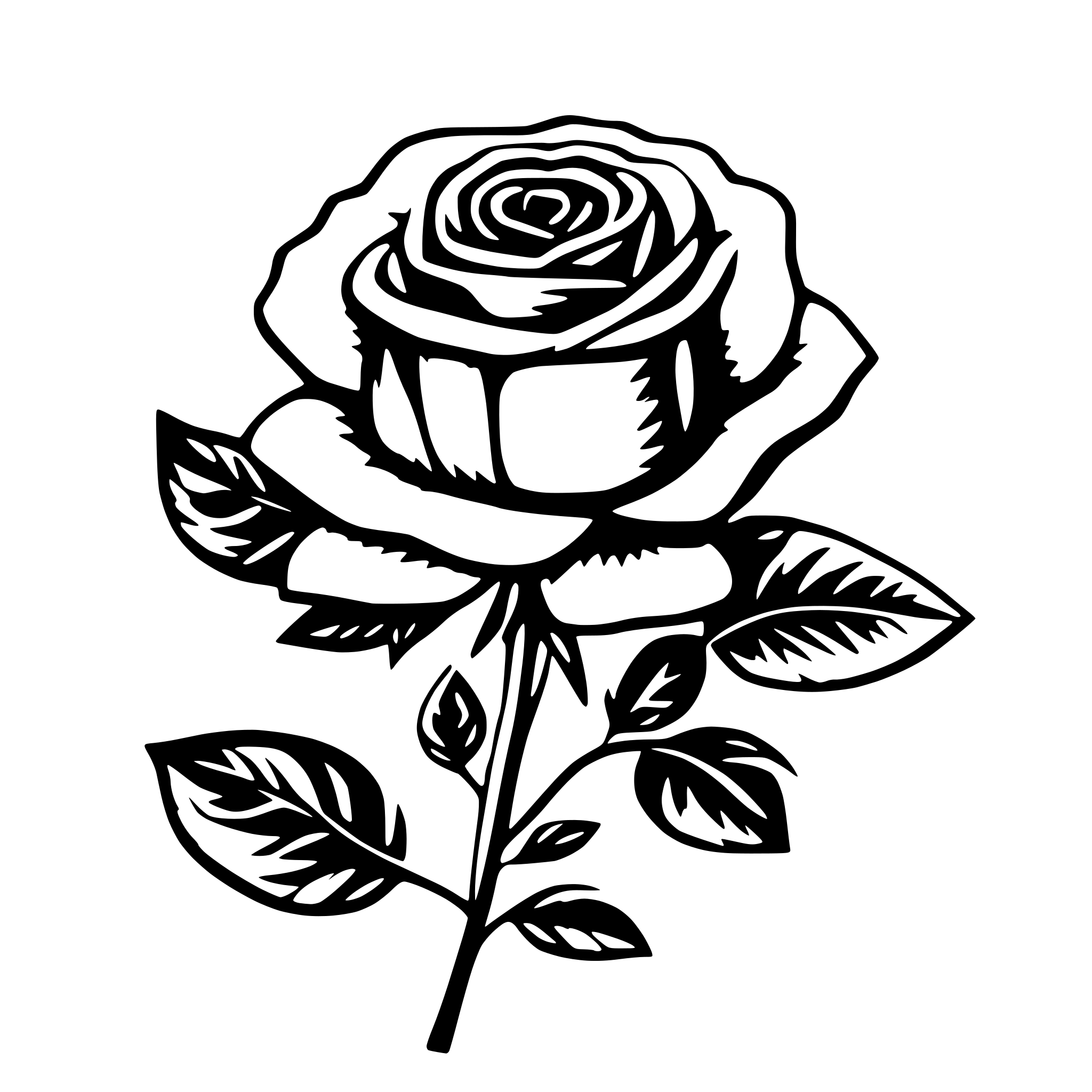 AI-generated SVG of 'rose pattern'