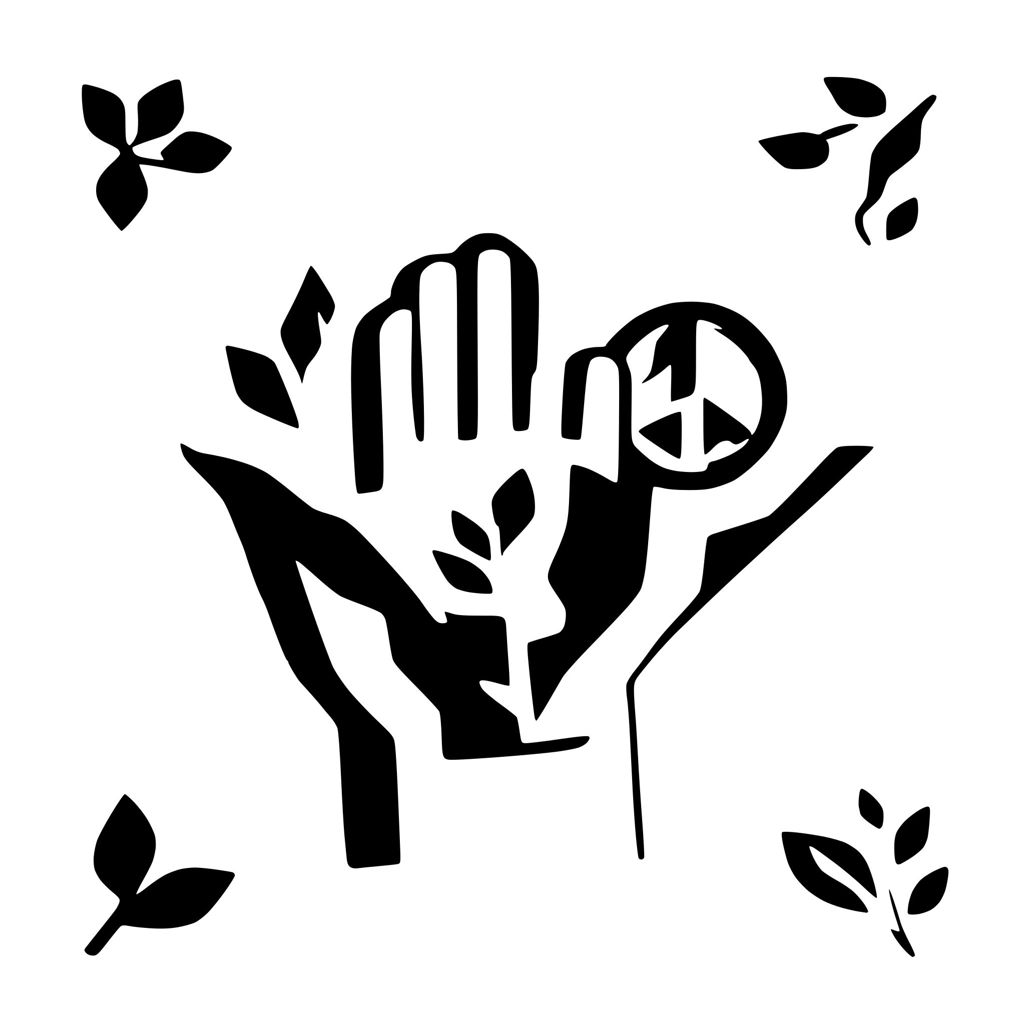 AI-generated SVG of a cartoons with peace banners