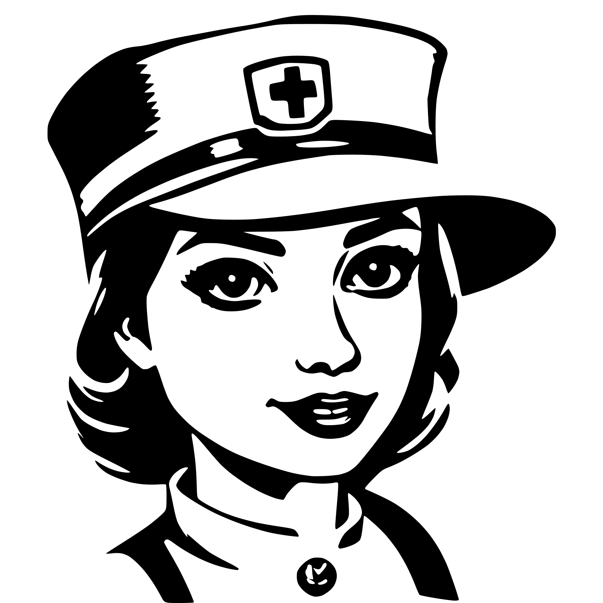 AI-generated SVG of a nurse with hat