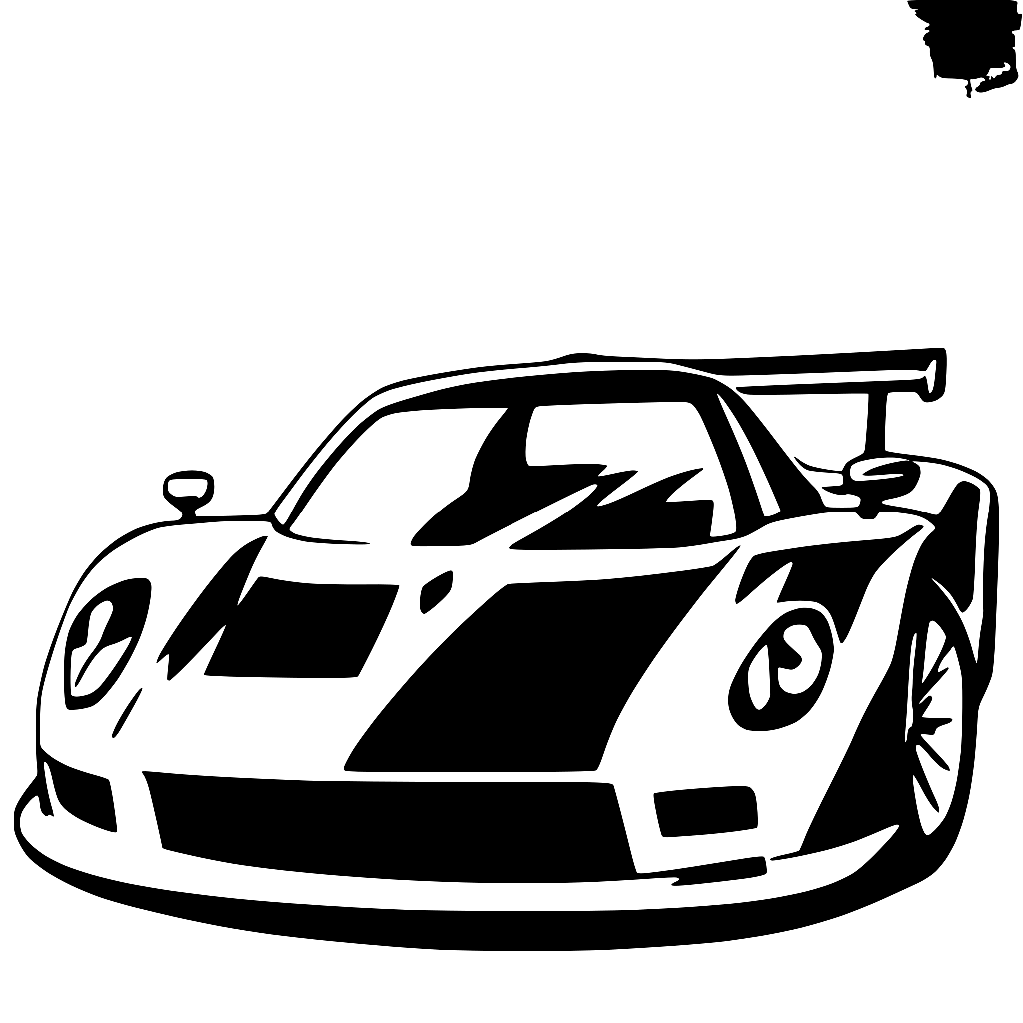 AI-generated SVG of a Pagani Zonda as a drawing to color in. Without Logos.
