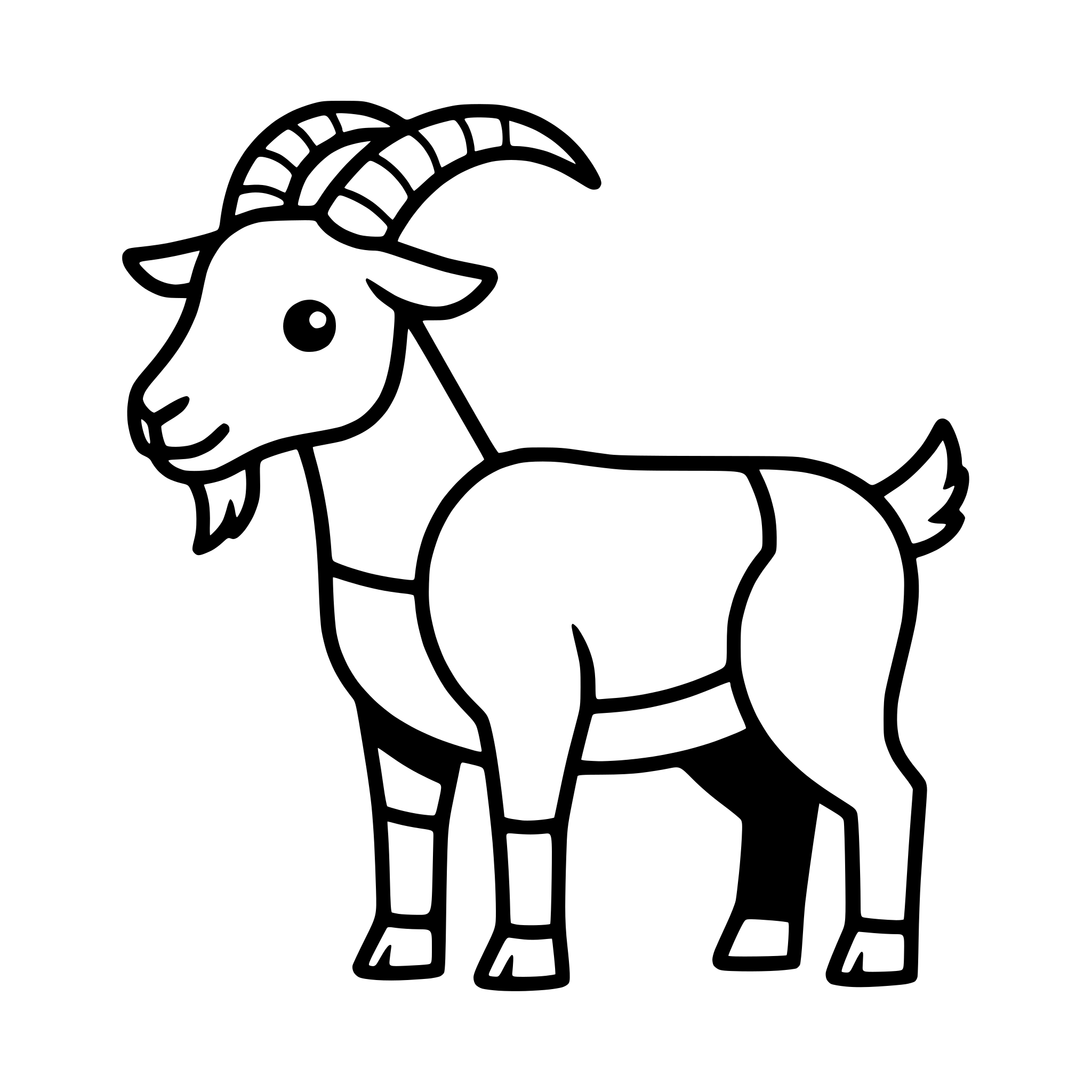 AI-generated SVG of a goat