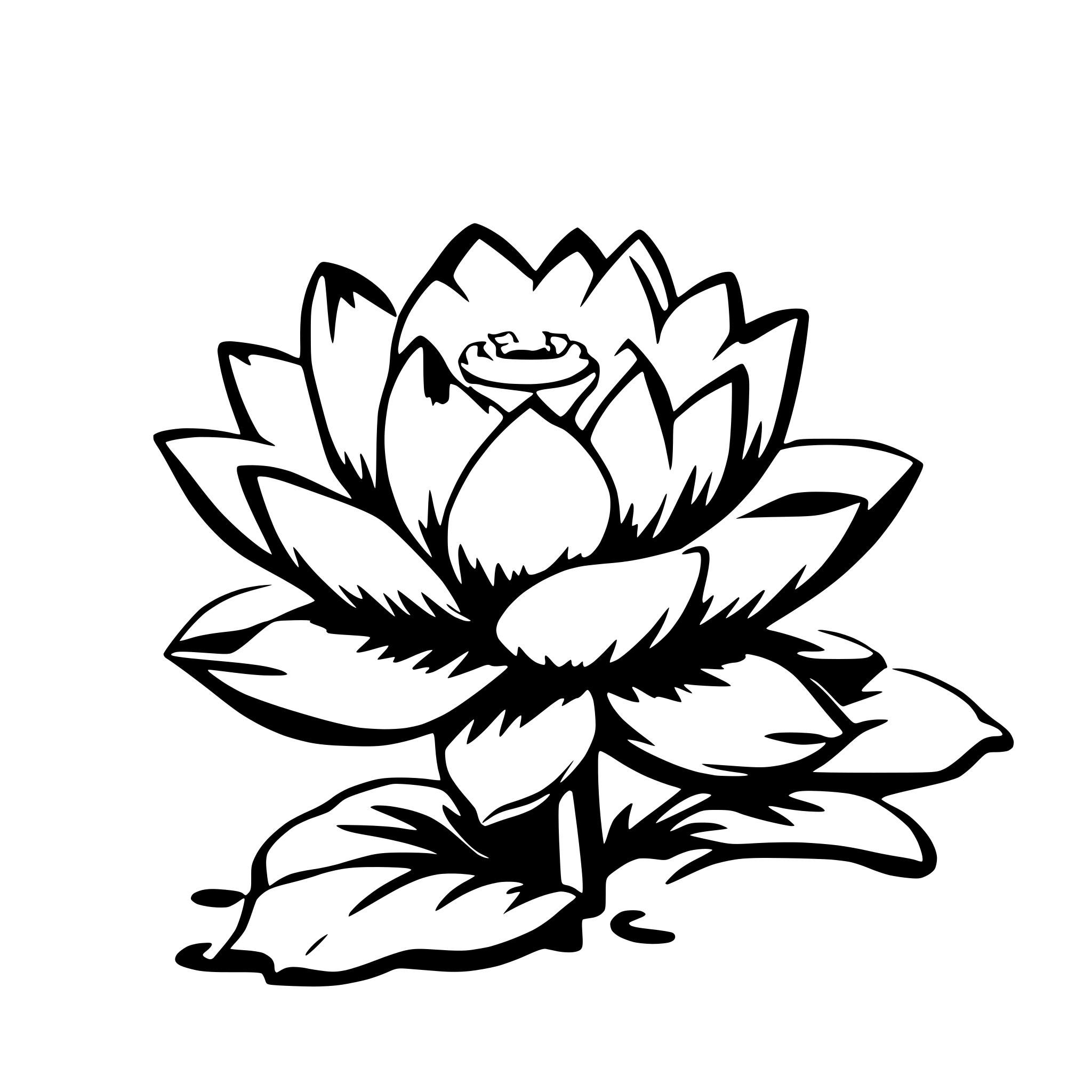 AI-generated SVG of 'lotus'