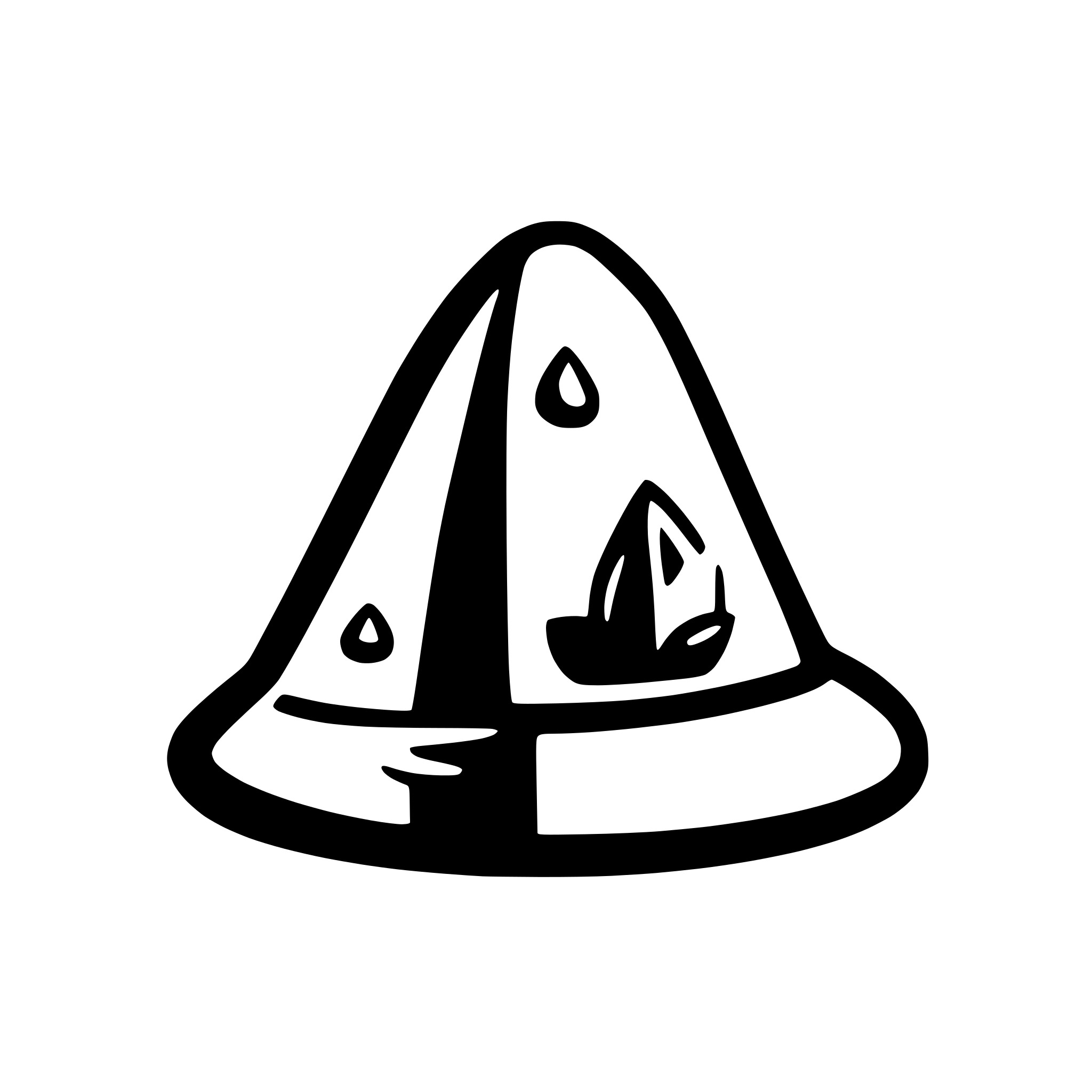 AI-generated SVG of a A simple icon of a gnome's hat