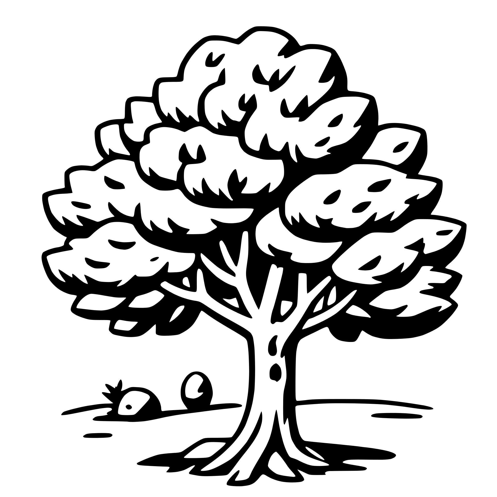 AI-generated SVG of 'olive tree'