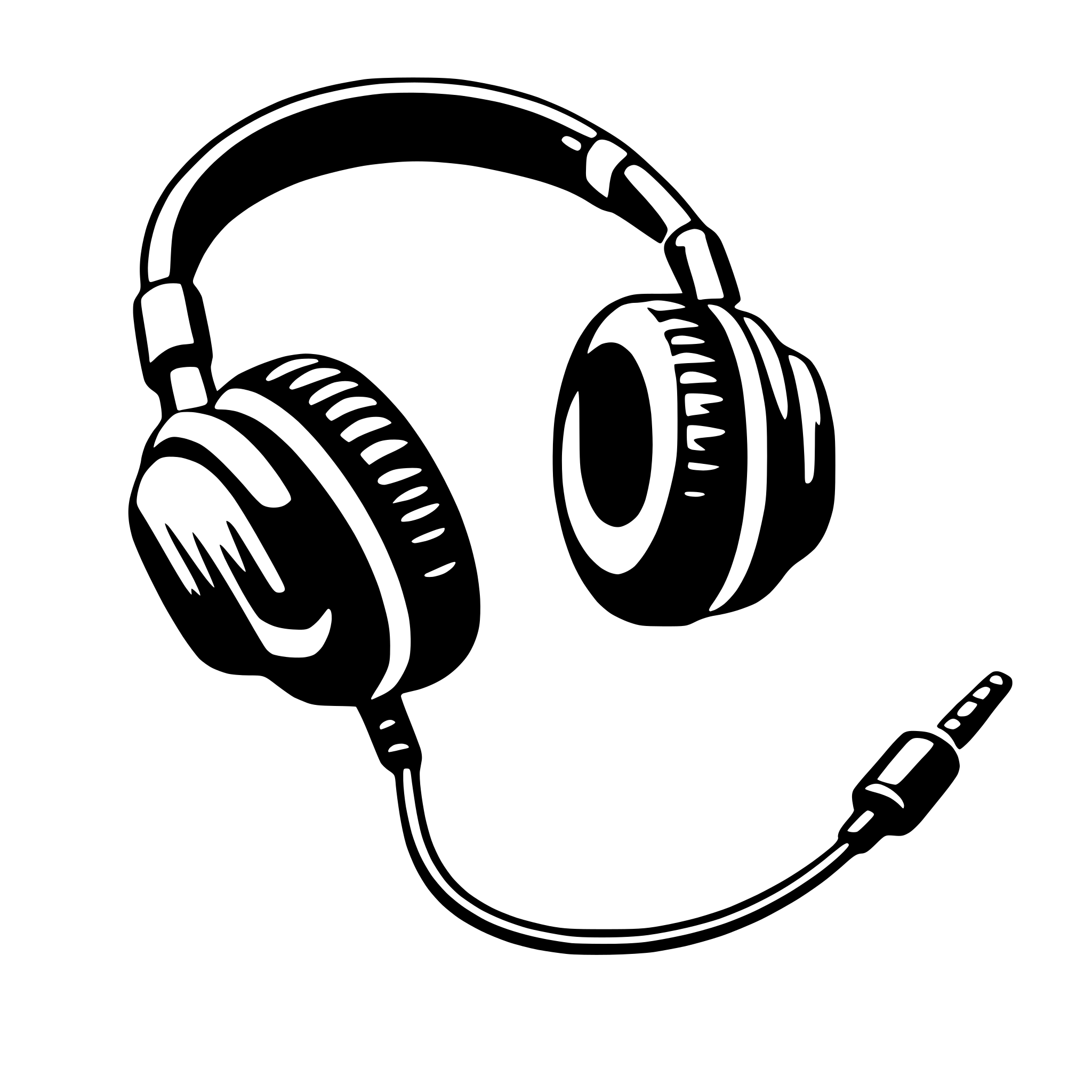 AI-generated SVG of a earphone