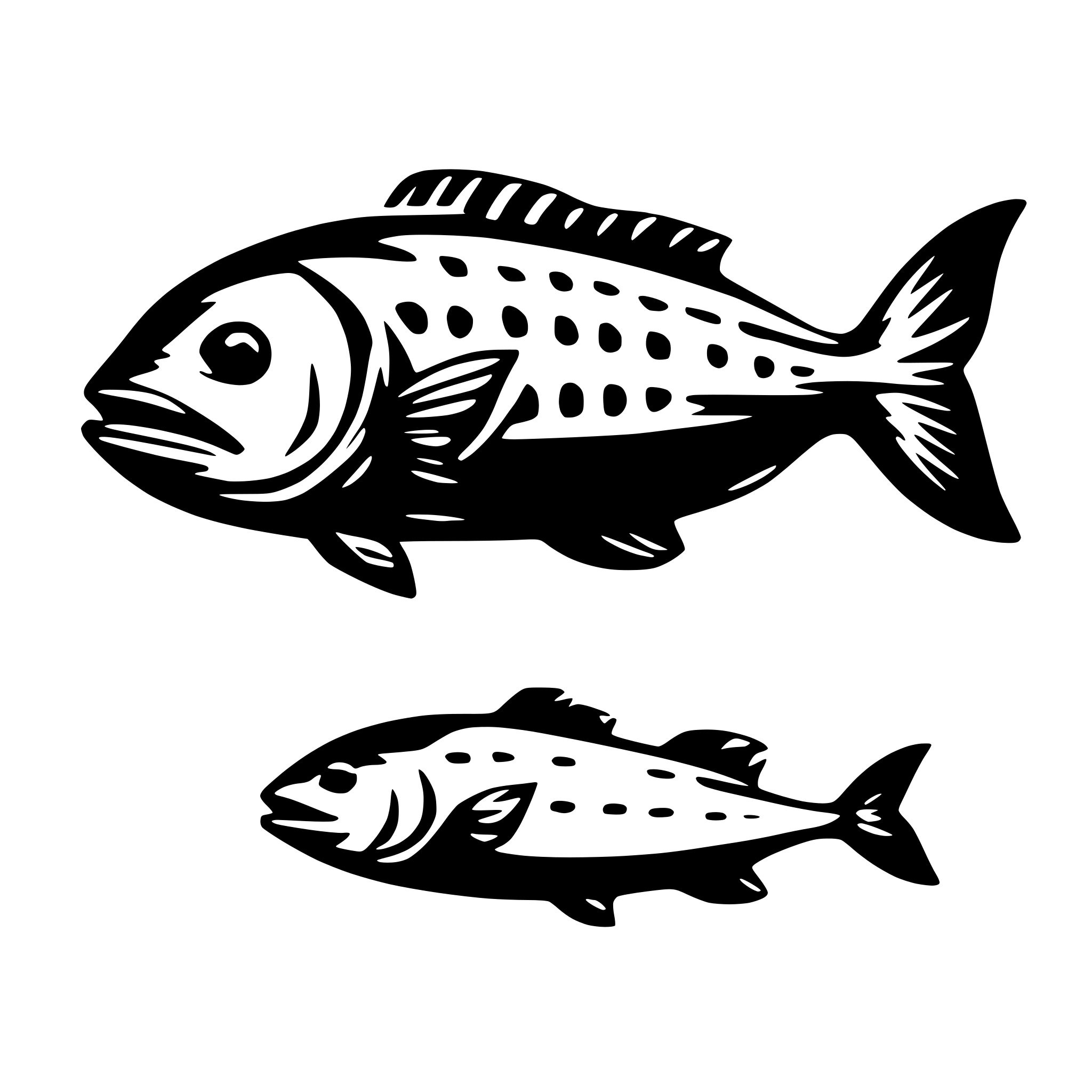 AI-generated SVG of 'minimal side view of toothfish'