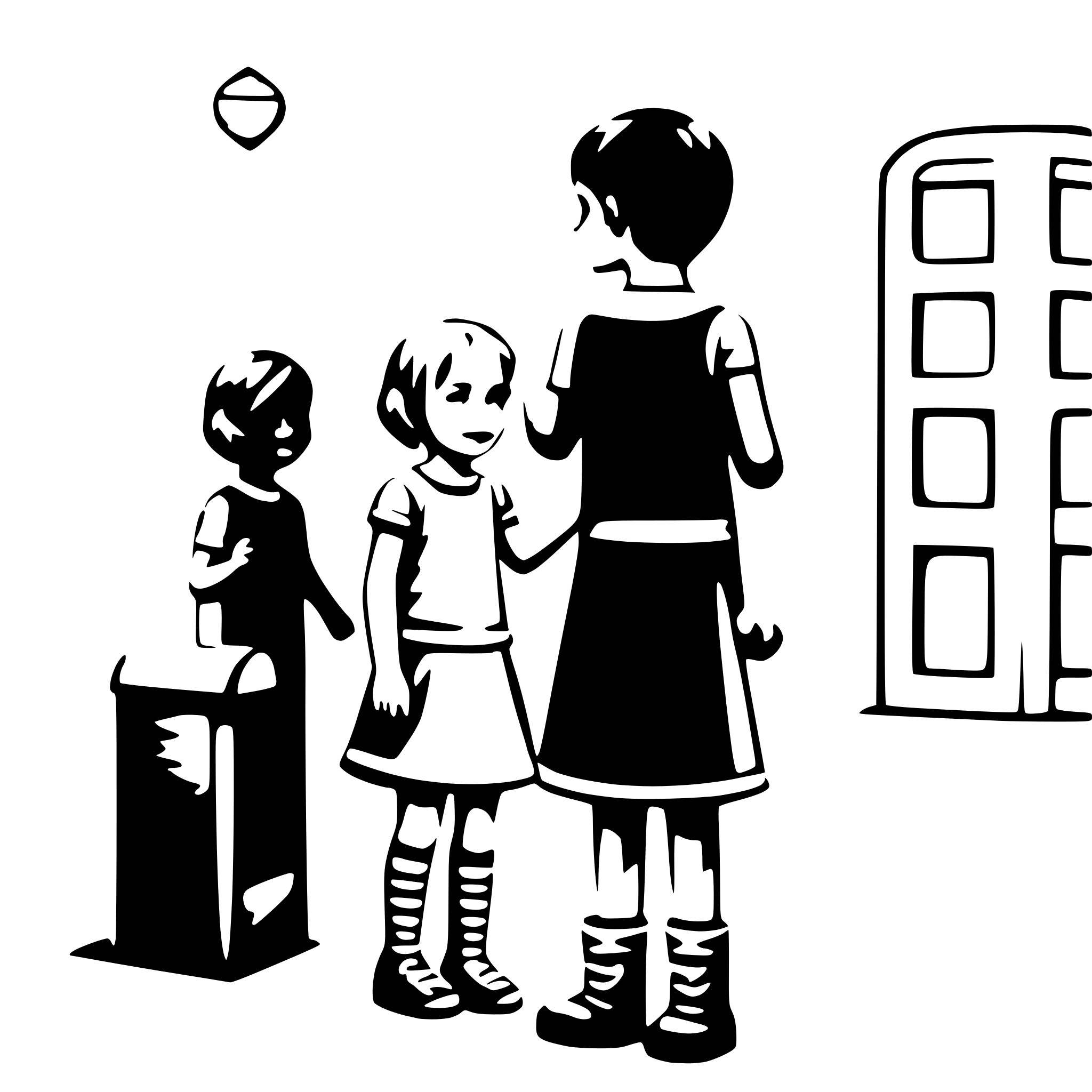 AI-generated SVG of a Toddler saying goodbye to the kindergarden