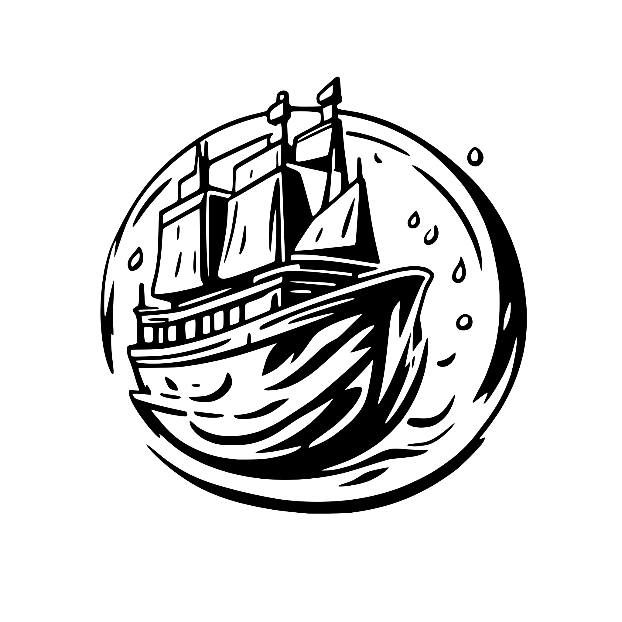 AI-generated SVG of a Ships / Vessels, BL, Containers Tracking System
