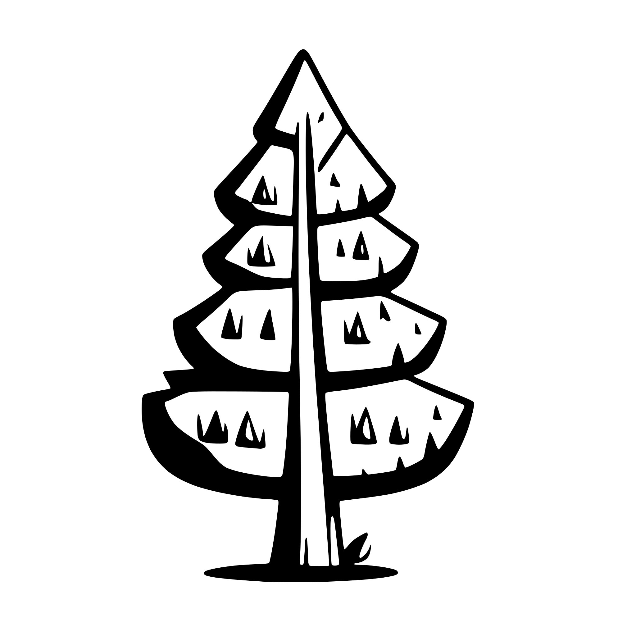 AI-generated SVG of a forest tree, pines, many needles, minimalist, cartoon