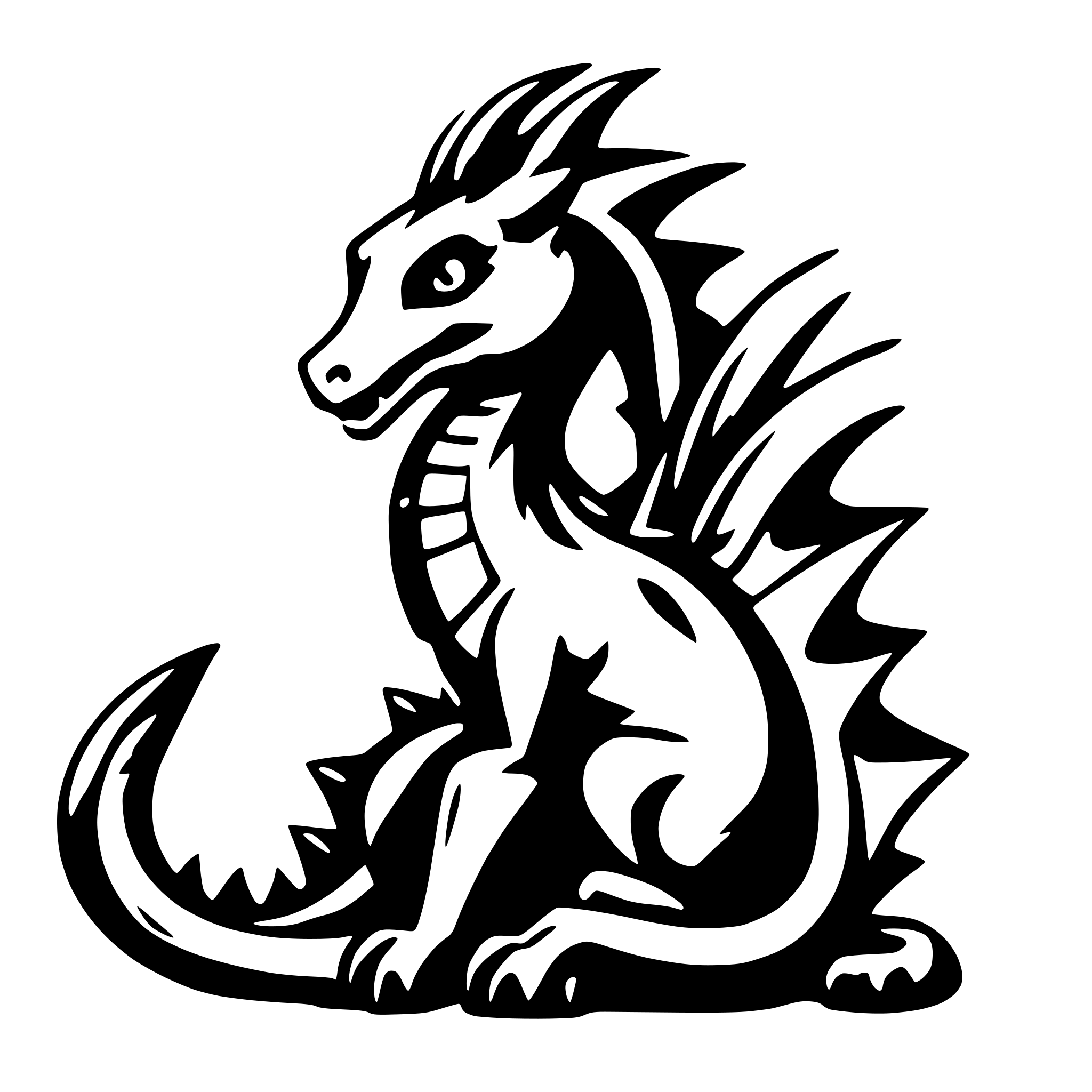 AI-generated SVG of a dragon