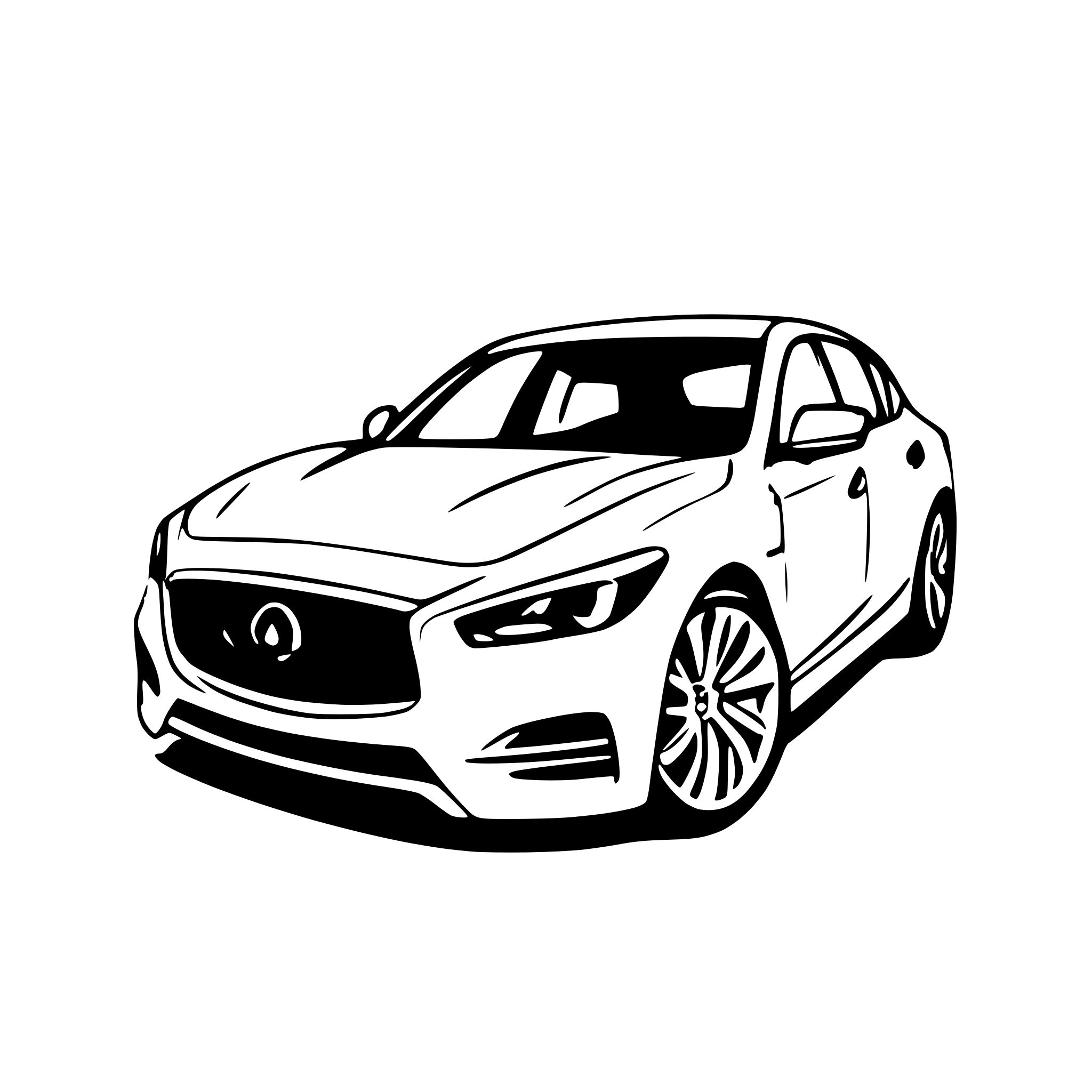 AI-generated SVG of a Infiniti q50 redsport