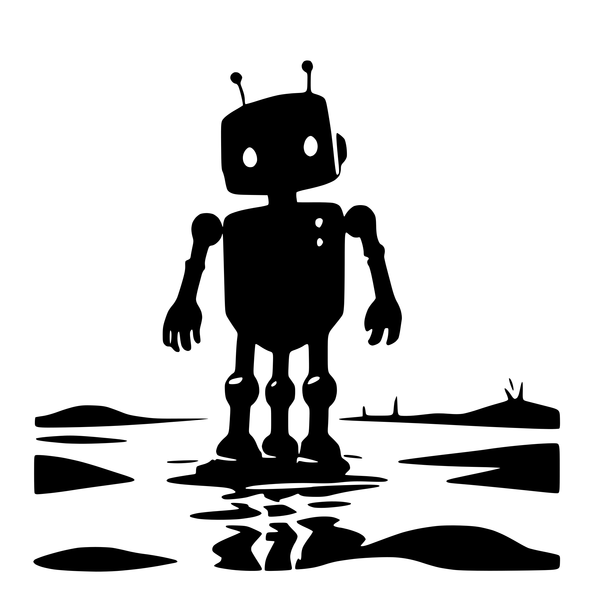 AI-generated SVG of a robot sticking out of quicksand