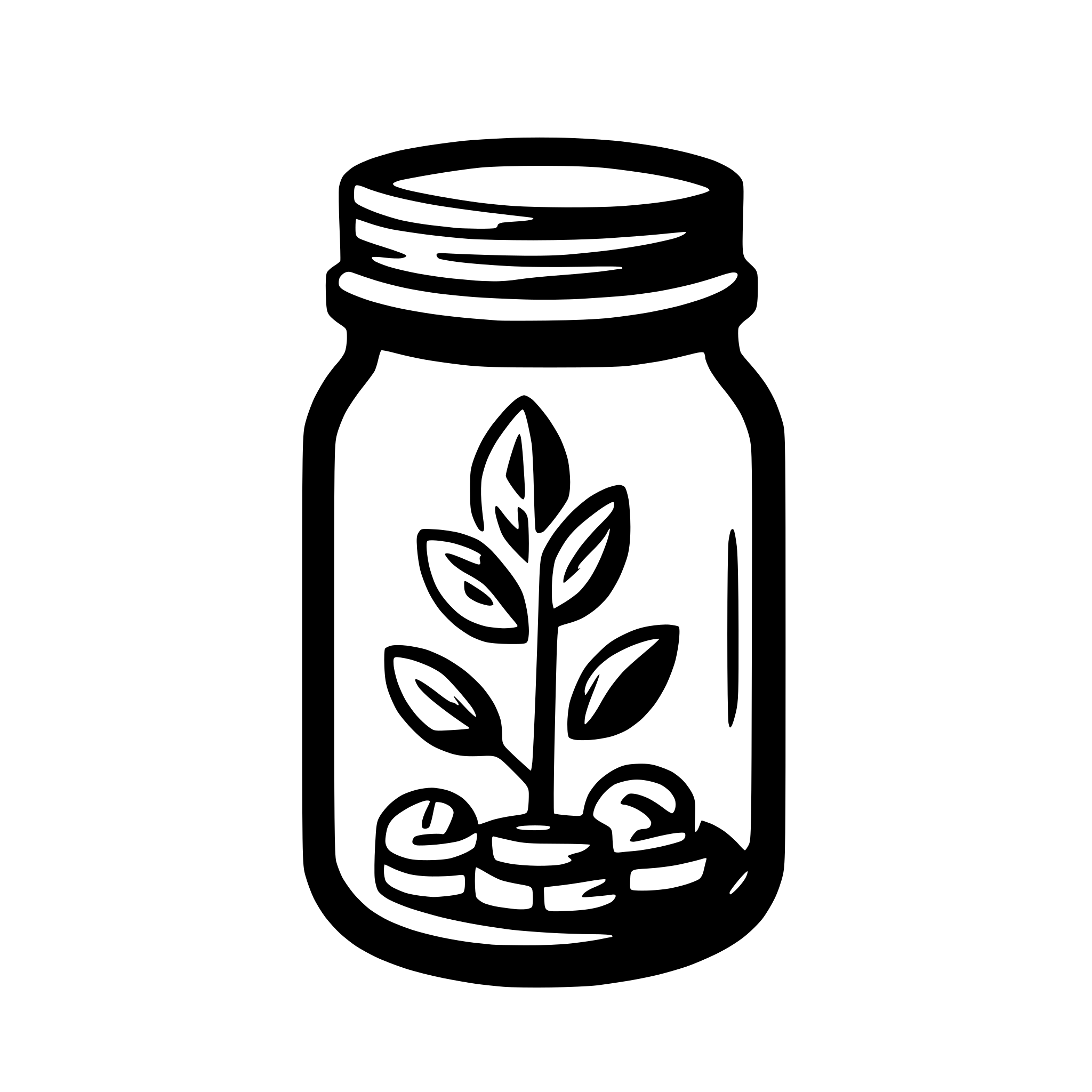 AI-generated SVG of a mason jar with coins
