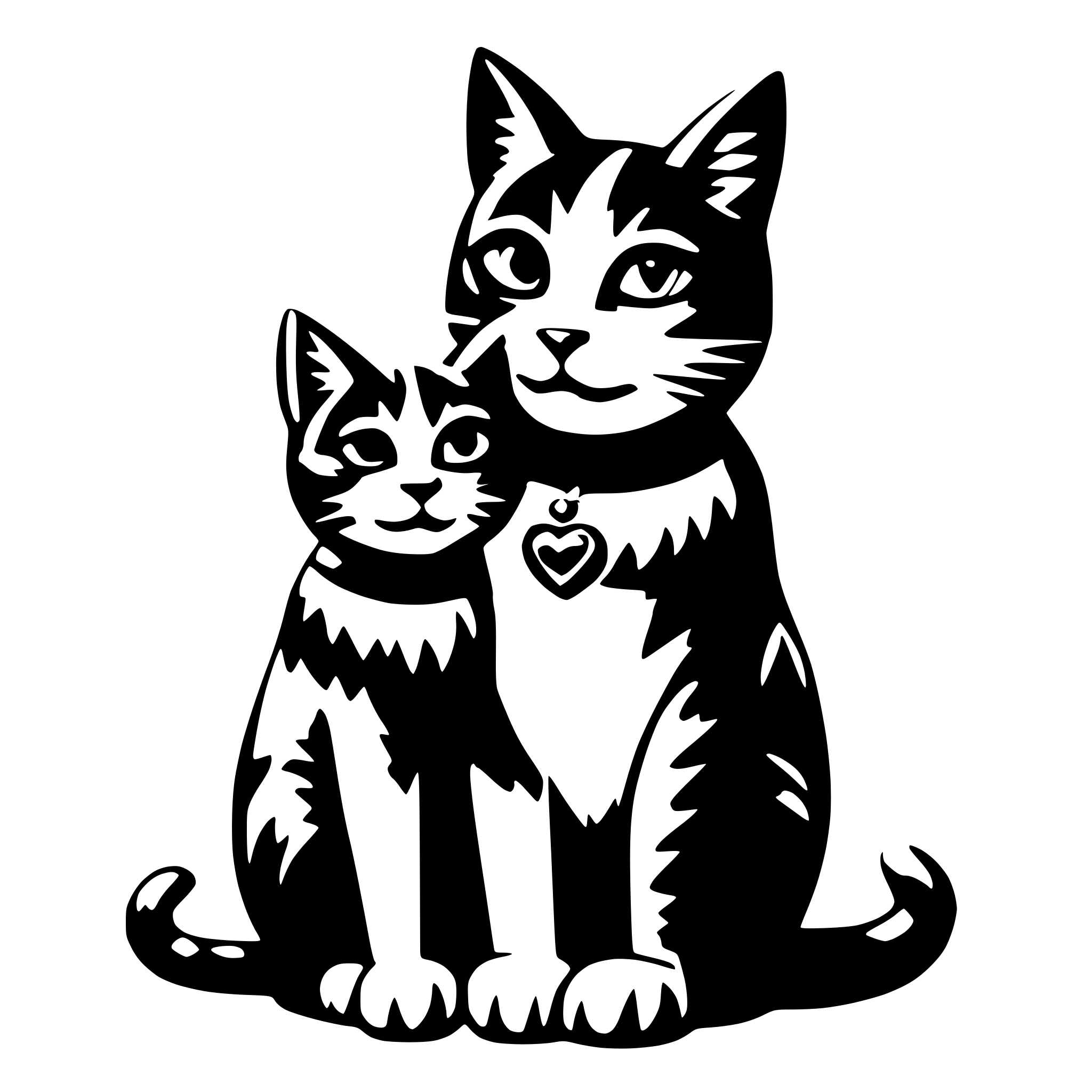 AI-generated SVG of 'cat mom'