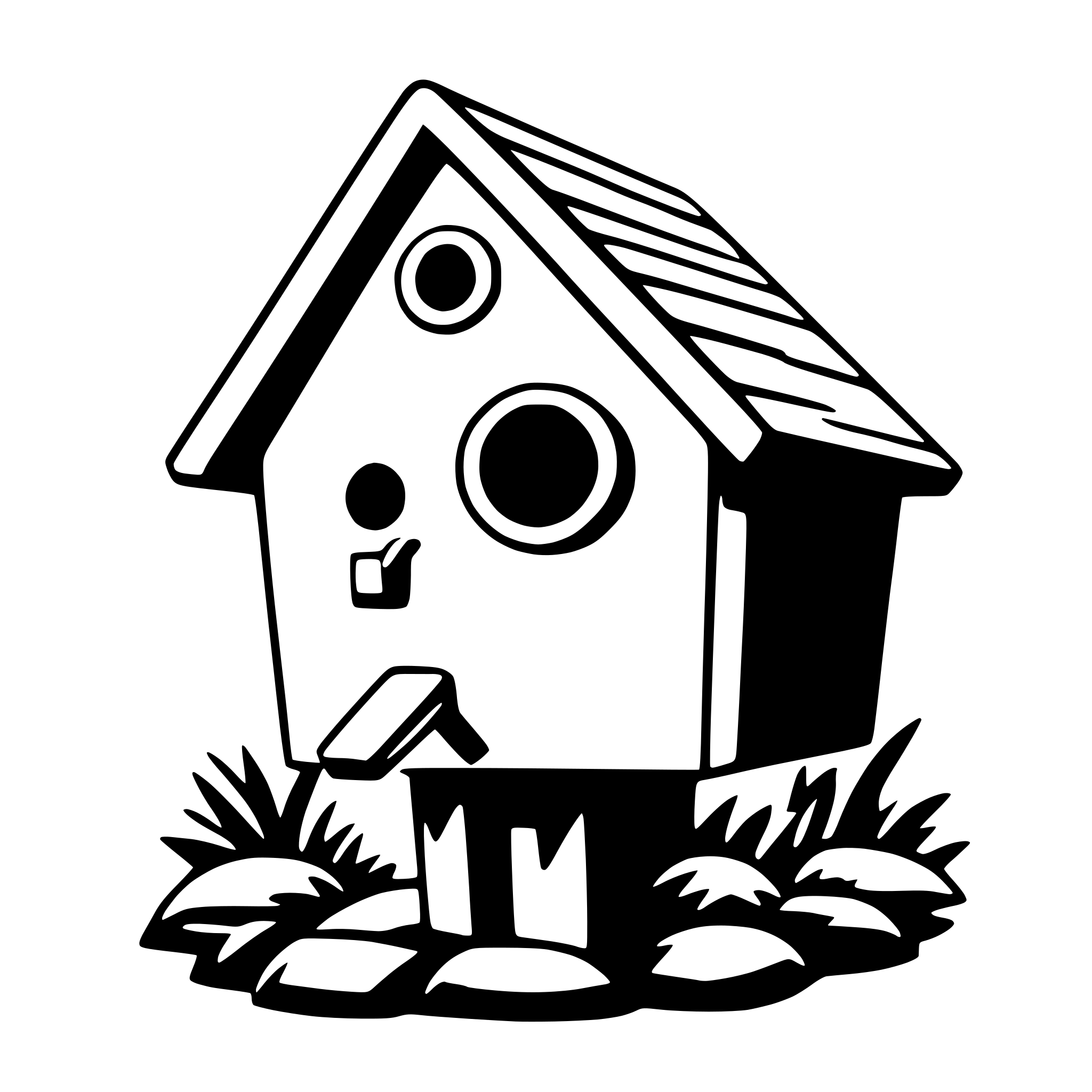 AI-generated SVG of a birdhouse