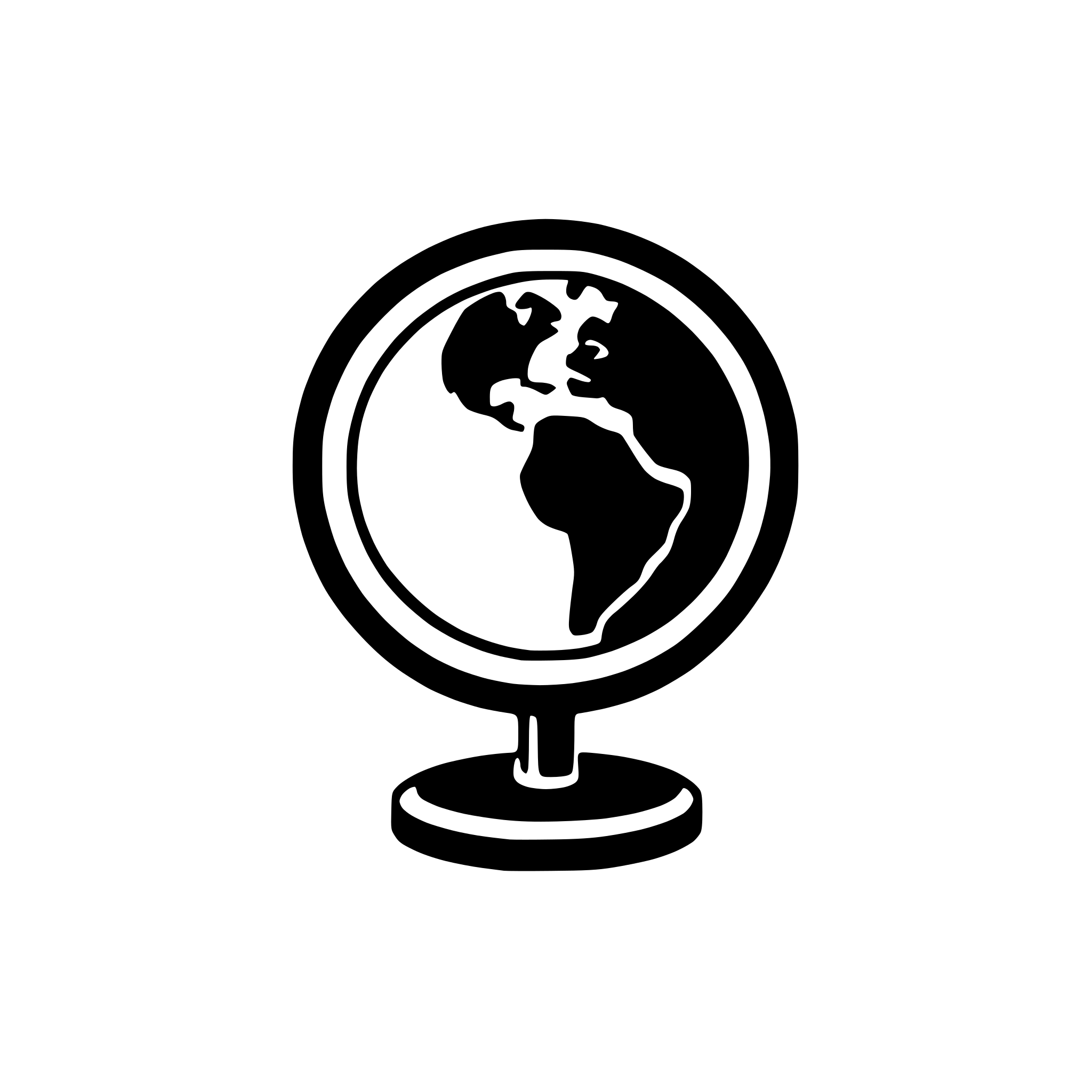 AI-generated SVG of a globe with pinpoints