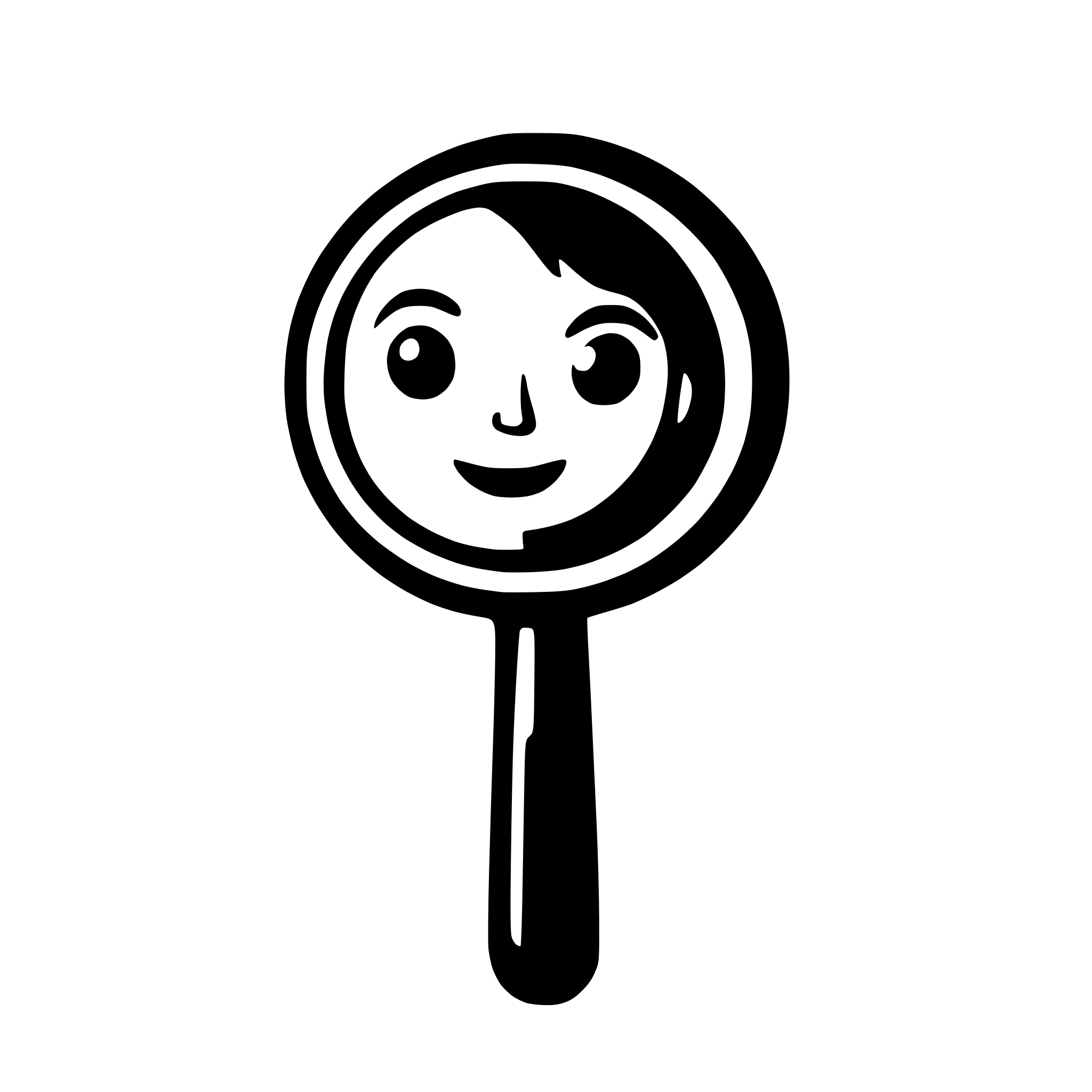 AI-generated SVG of a a magnifying glass with a sad emoticon face