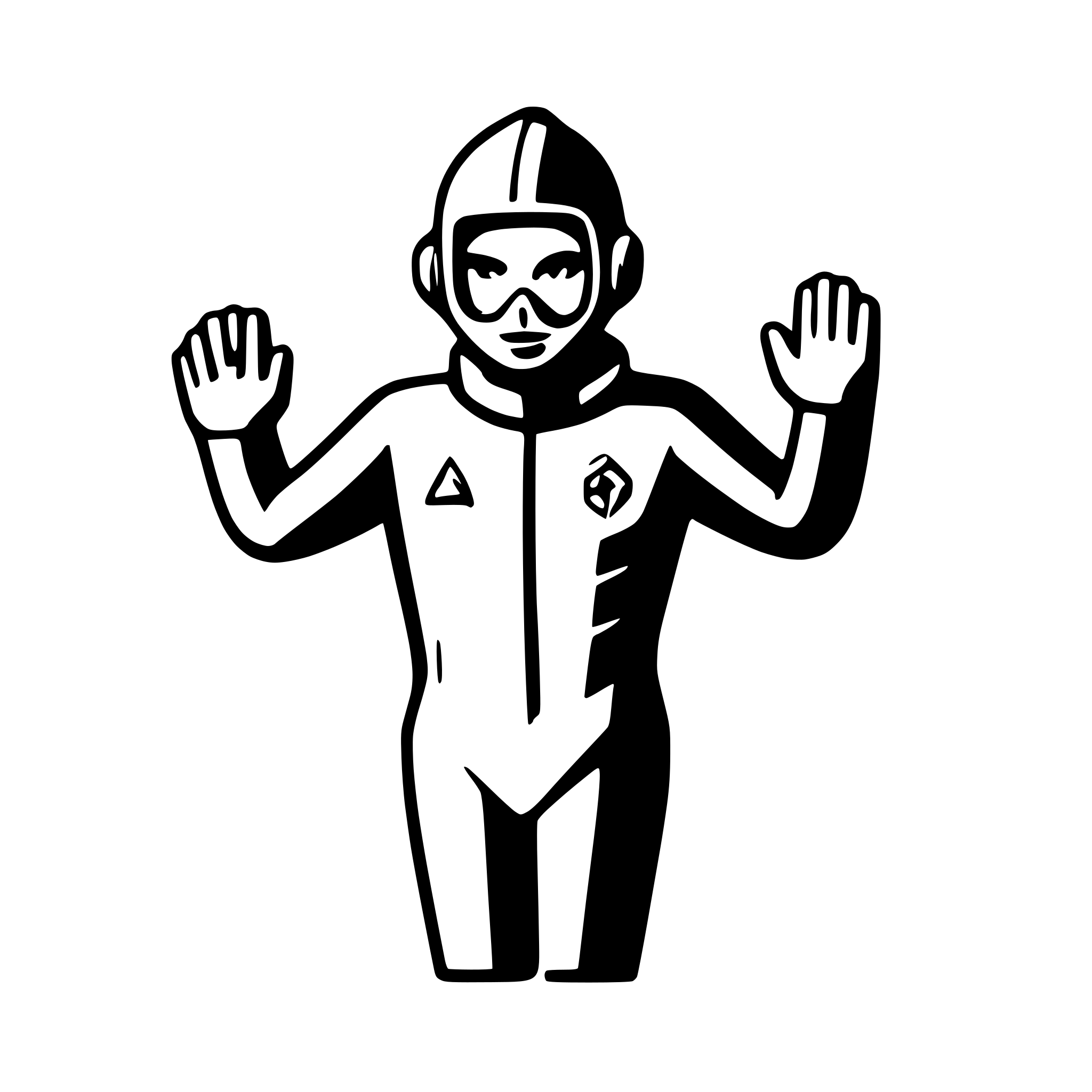 AI-generated SVG of a Scuba diver torso + head