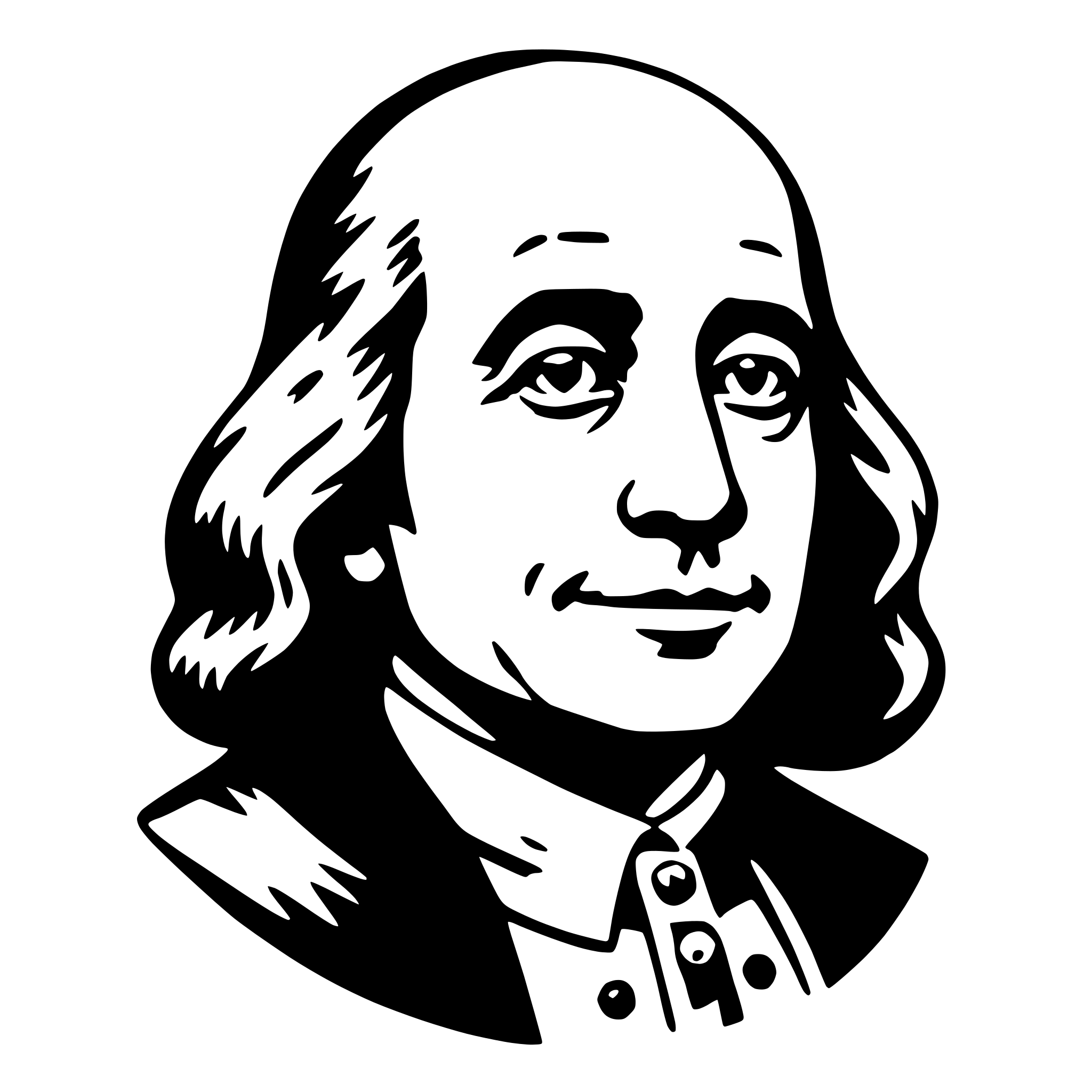 AI-generated SVG of 'benjamin franklin'