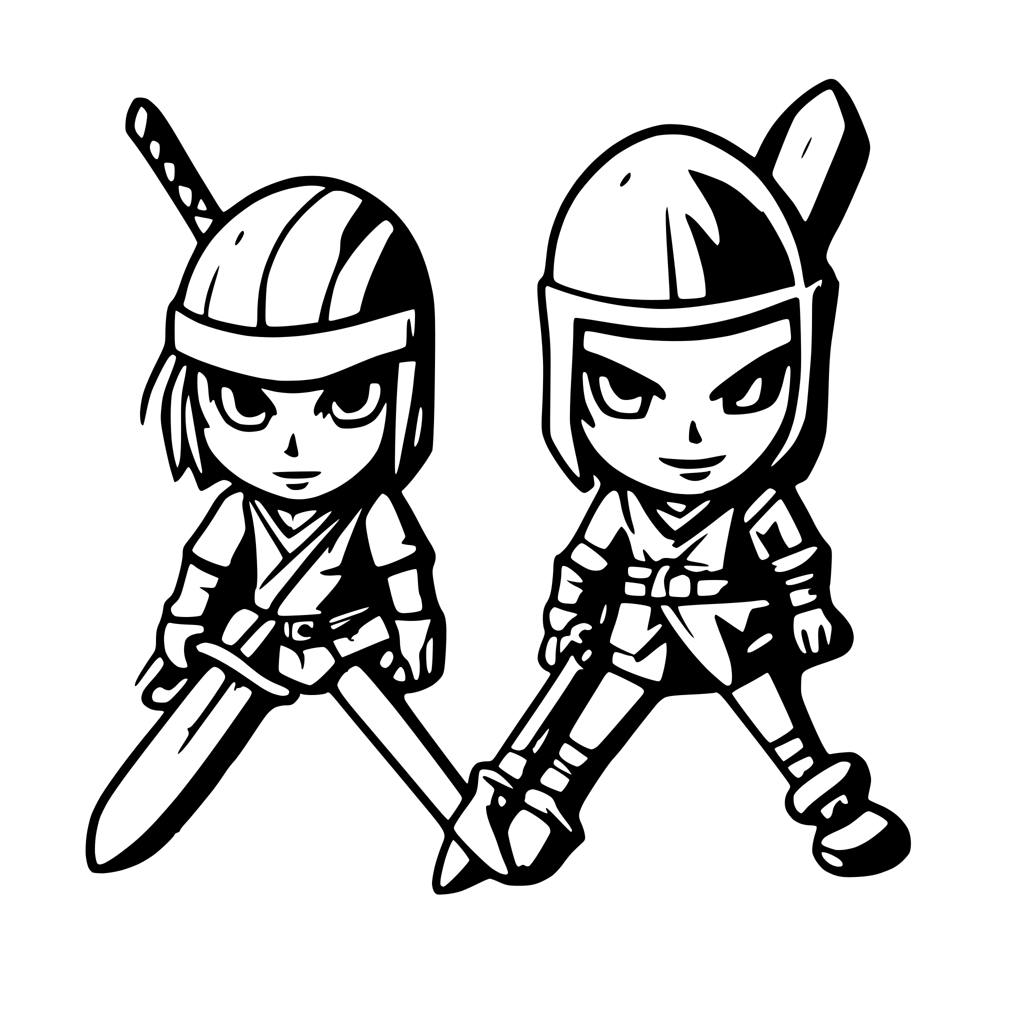 AI-generated SVG of 'two crossing swords'