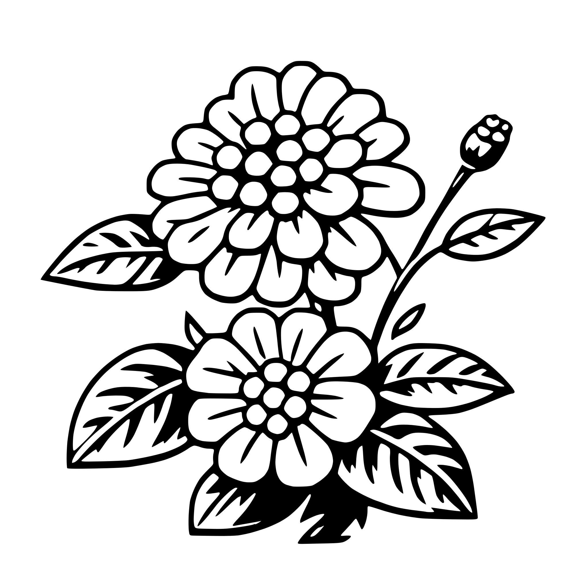 AI-generated SVG of a lantana