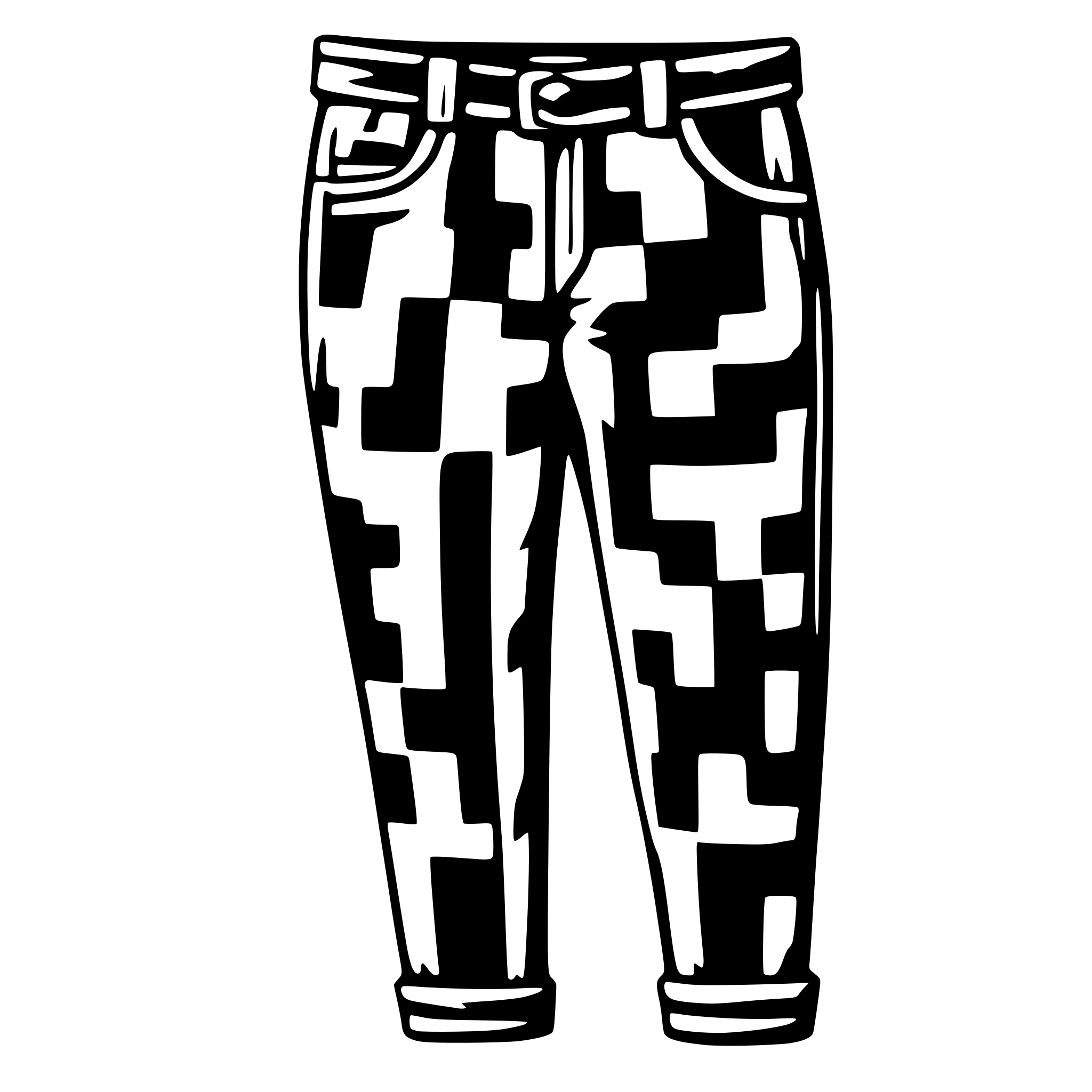 AI-generated SVG of 'black and white checkered pants'