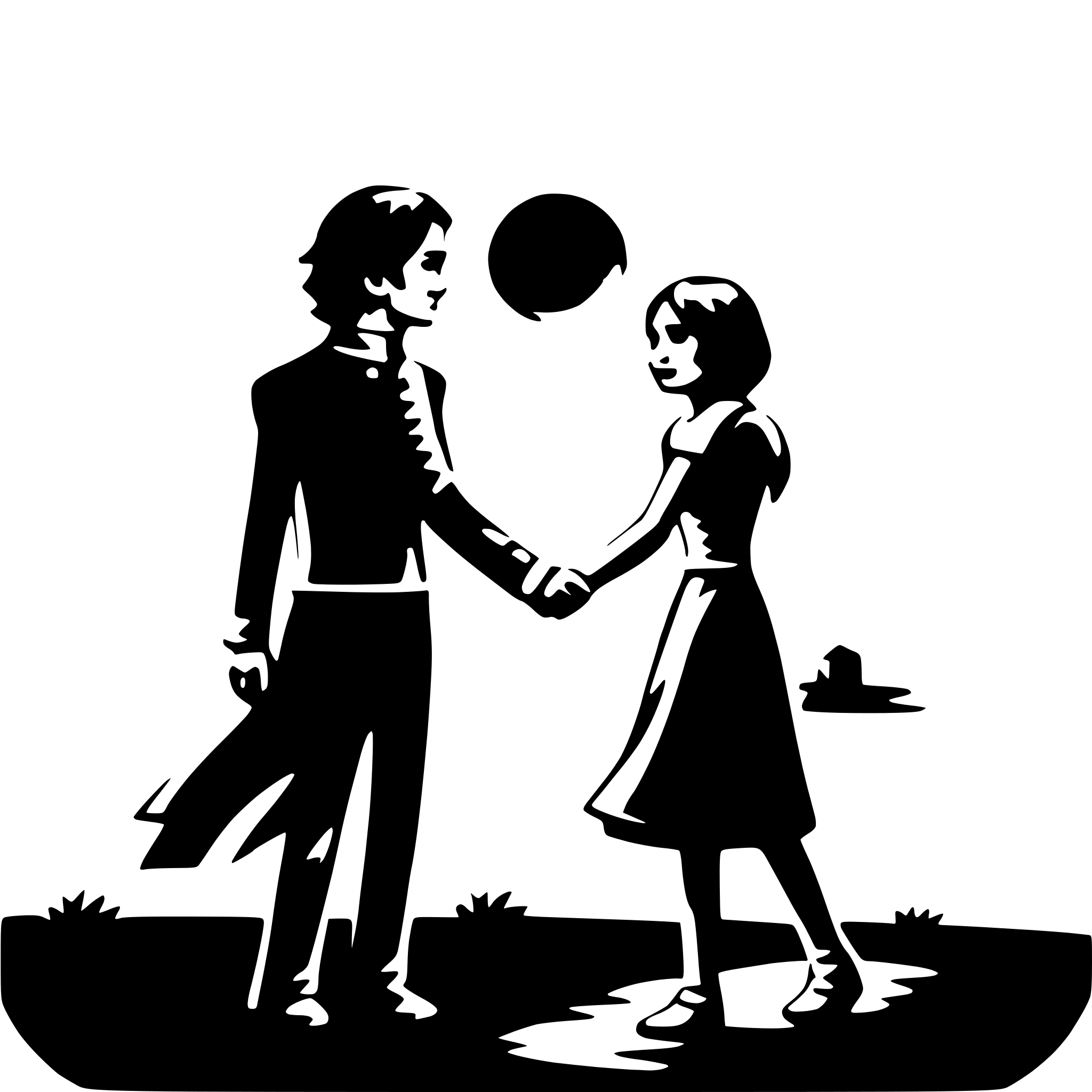 AI-generated SVG of a sunset embrace