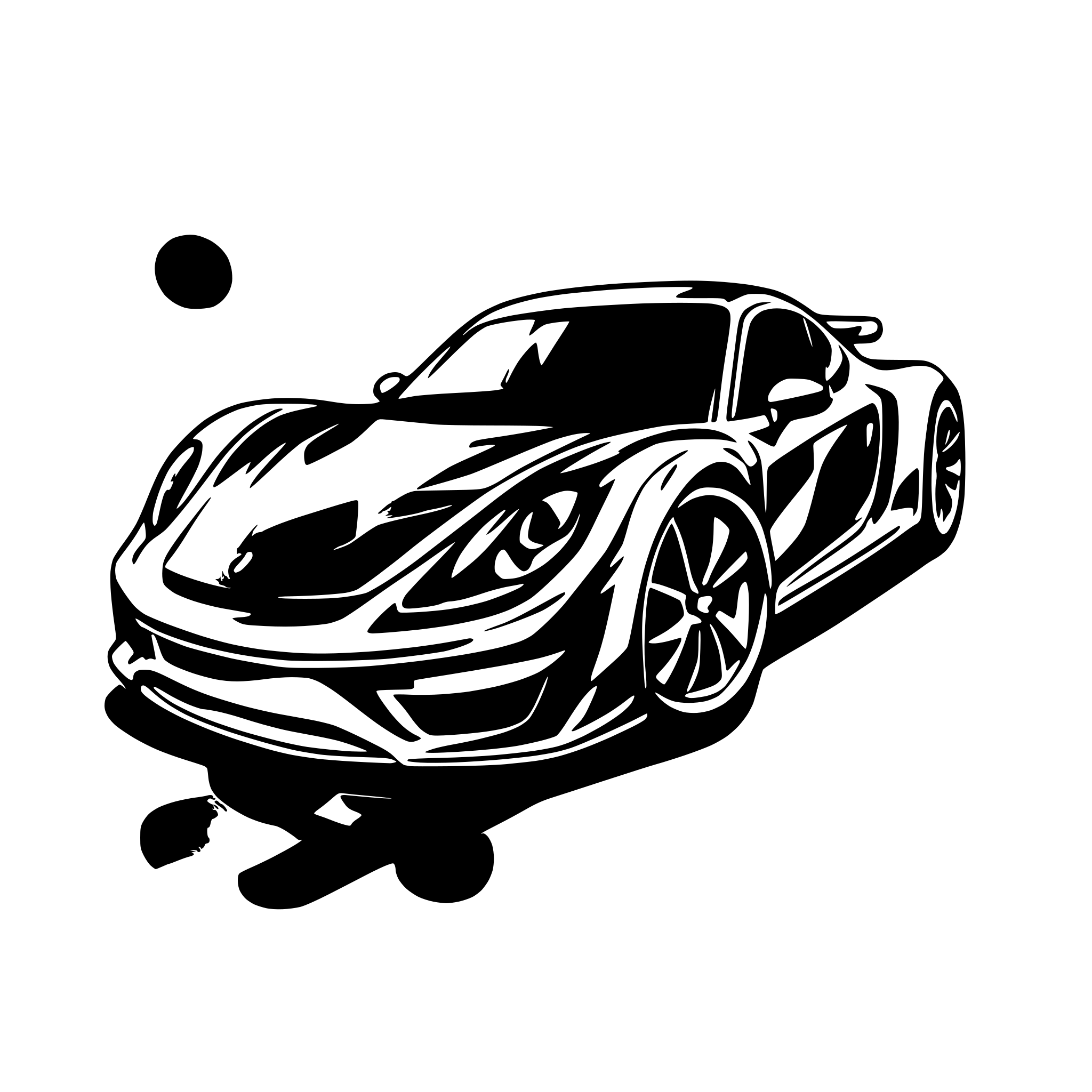 AI-generated SVG of 'high resolution porsche 918'