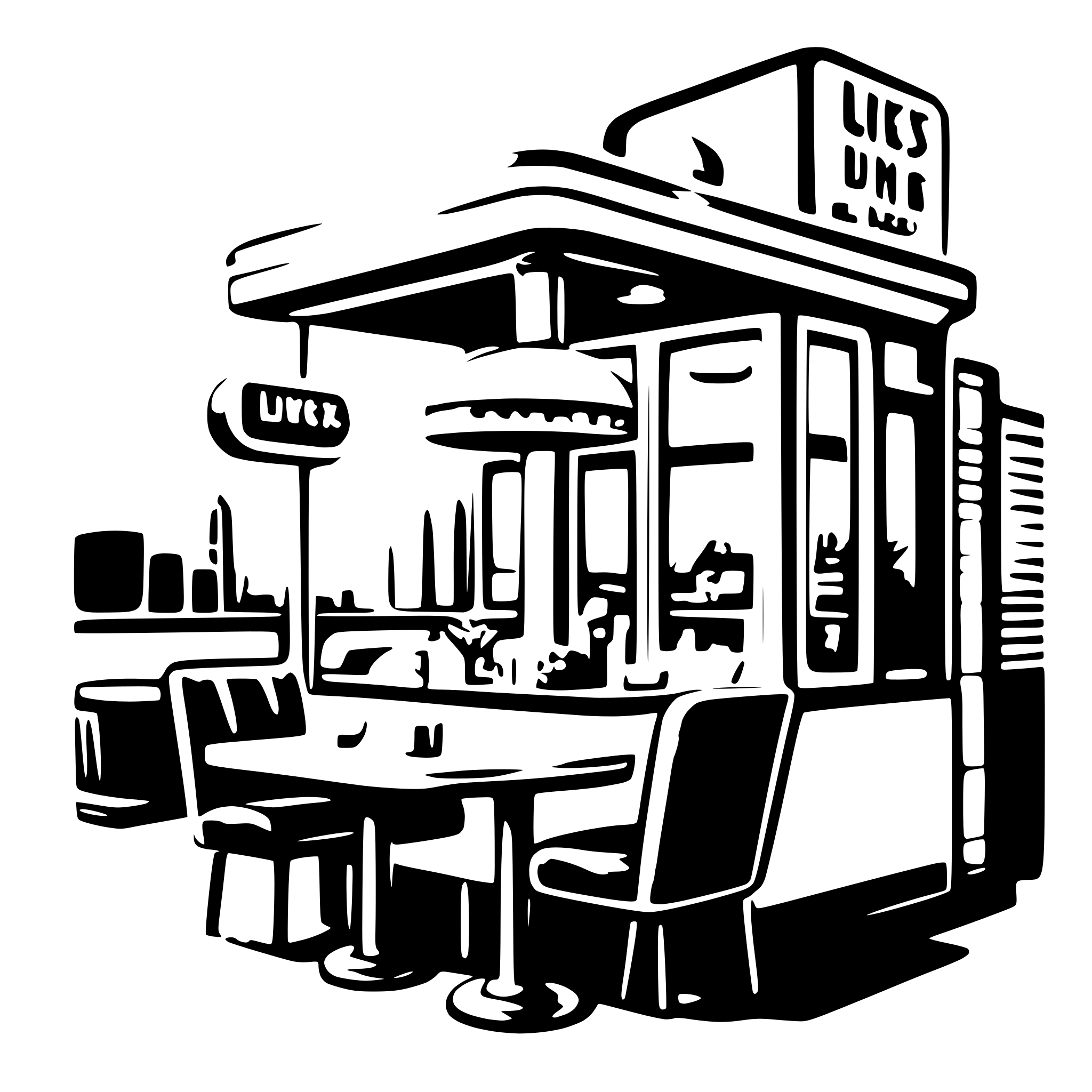 AI-generated SVG of a Lukes diner