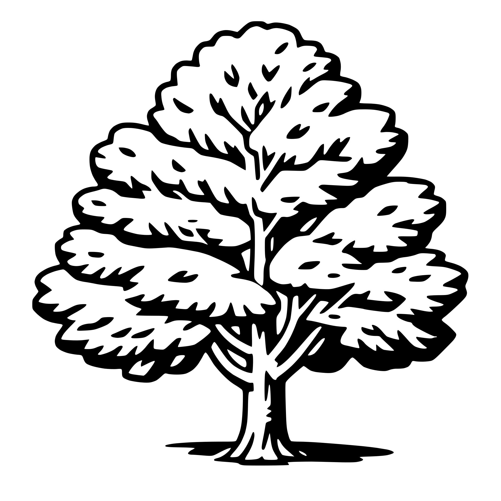 AI-generated SVG of a elm tree