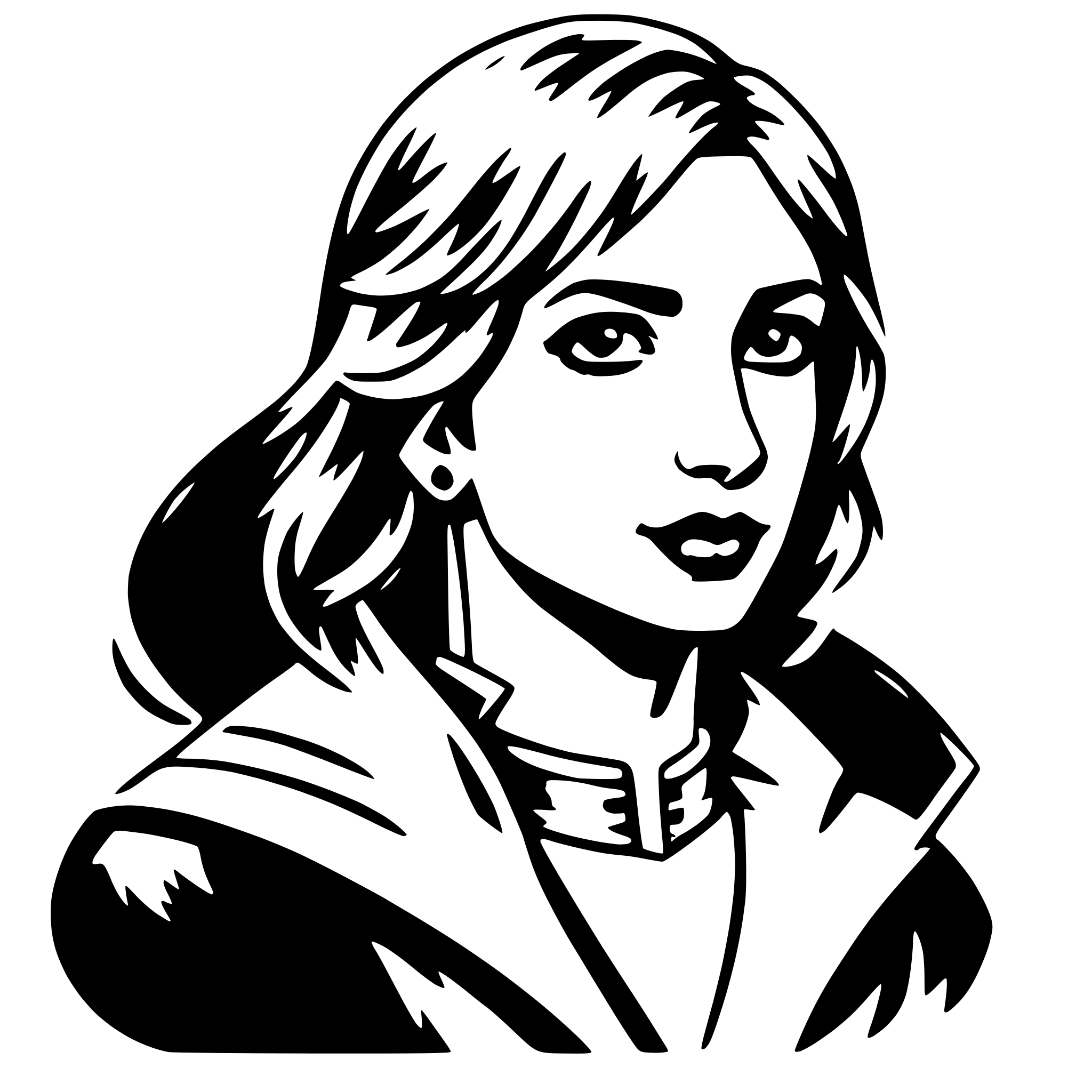 AI-generated SVG of 'morrigan'