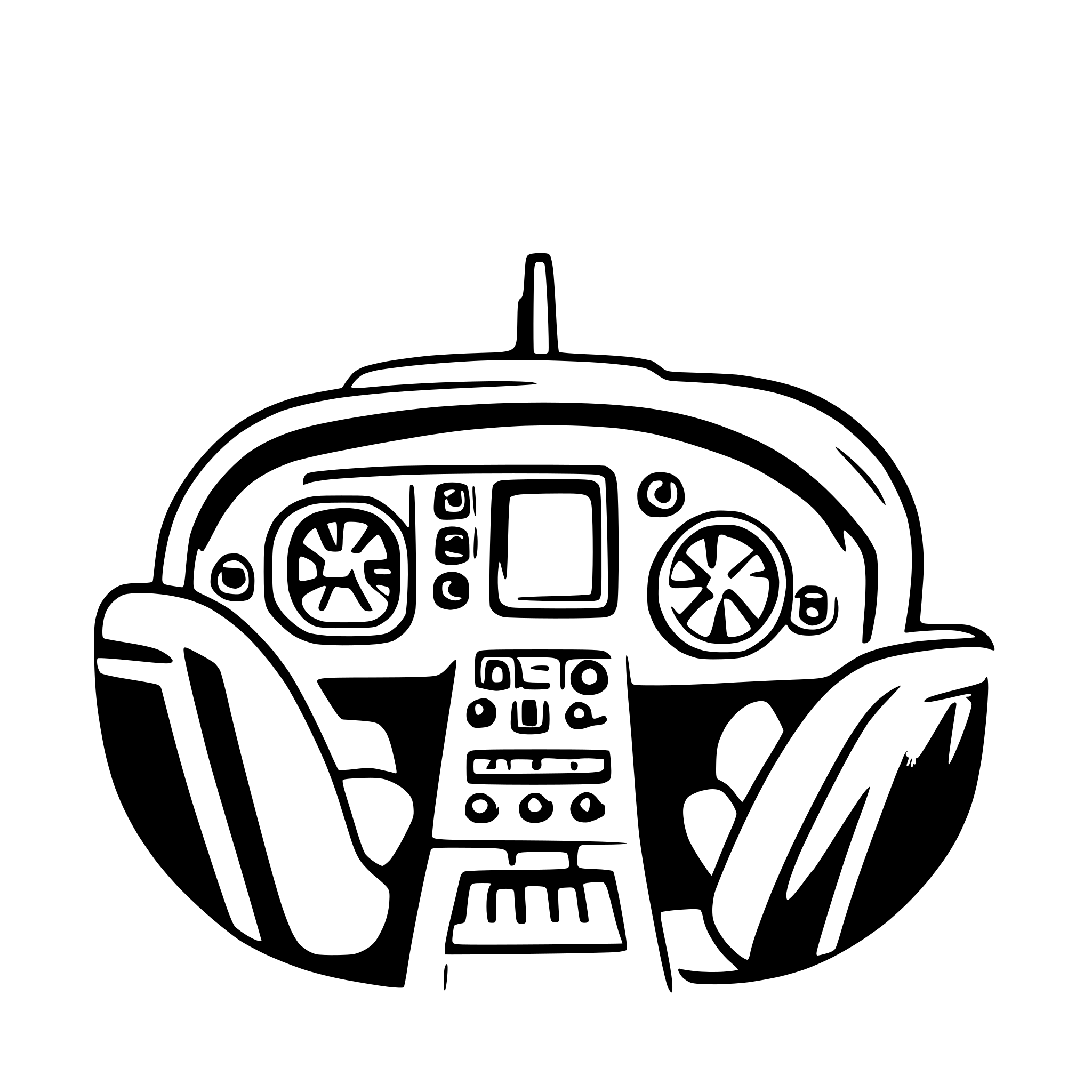 AI-generated SVG of 'airplane cockpit'