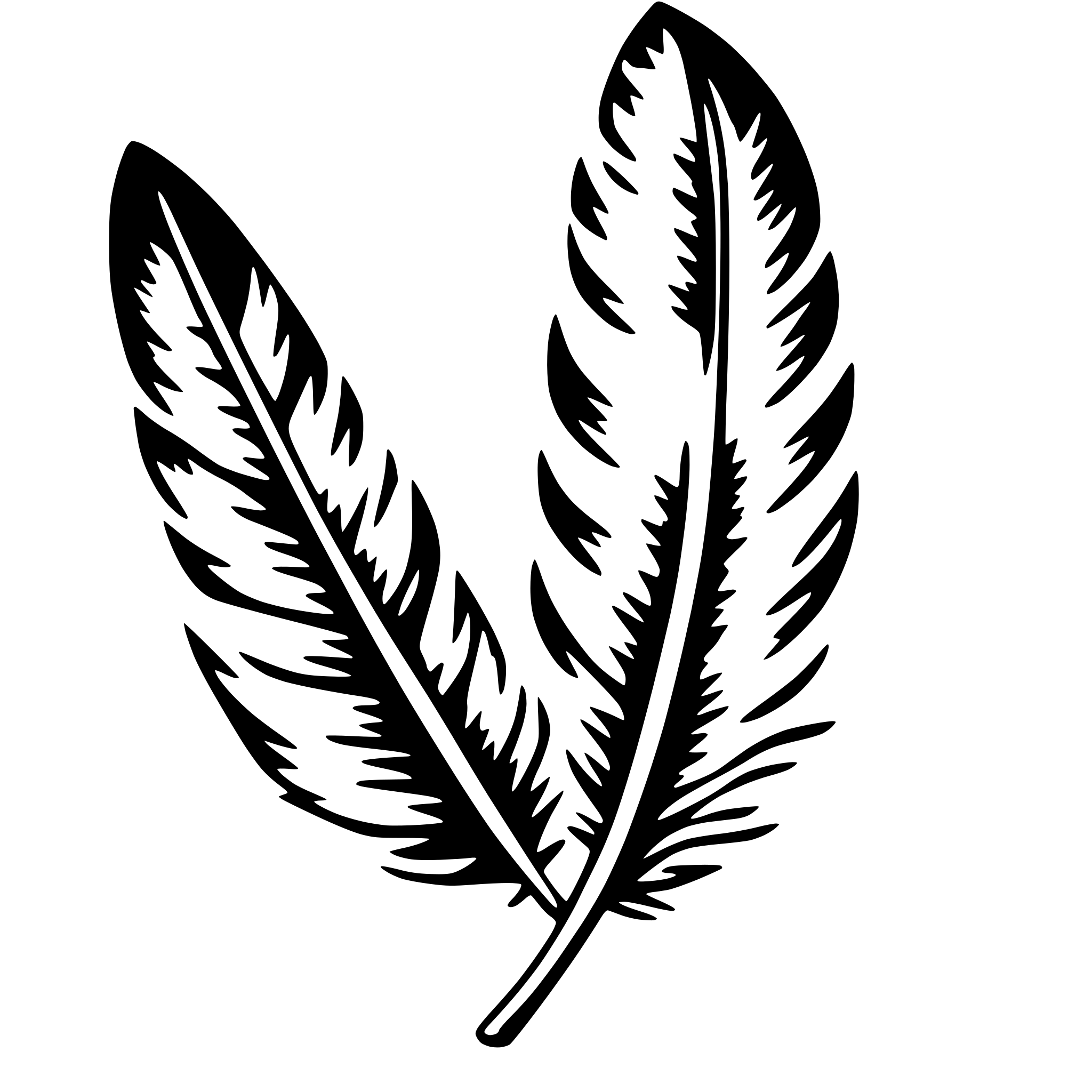 AI-generated SVG of 'feather and ink'