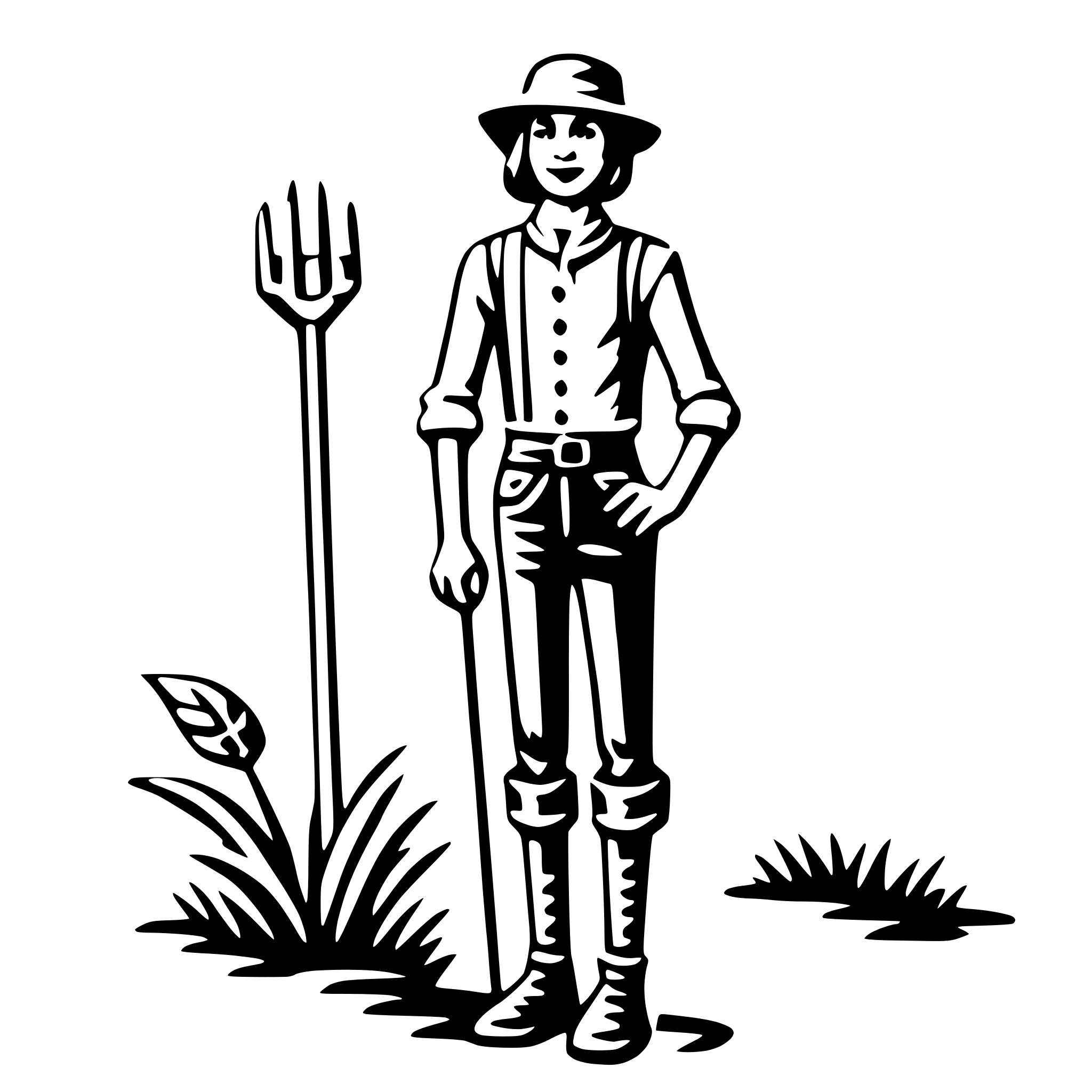 AI-generated SVG of a farmer