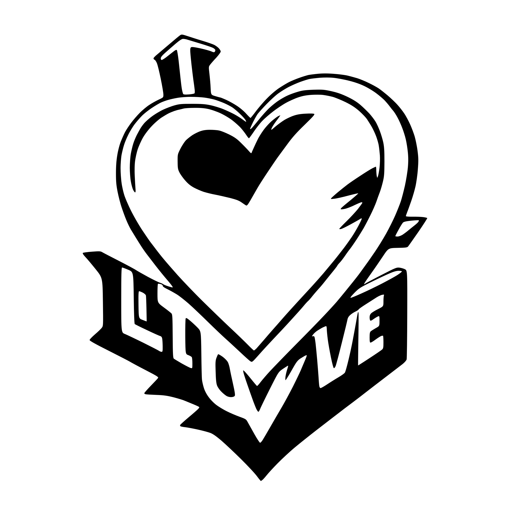 AI-generated SVG of a love banner