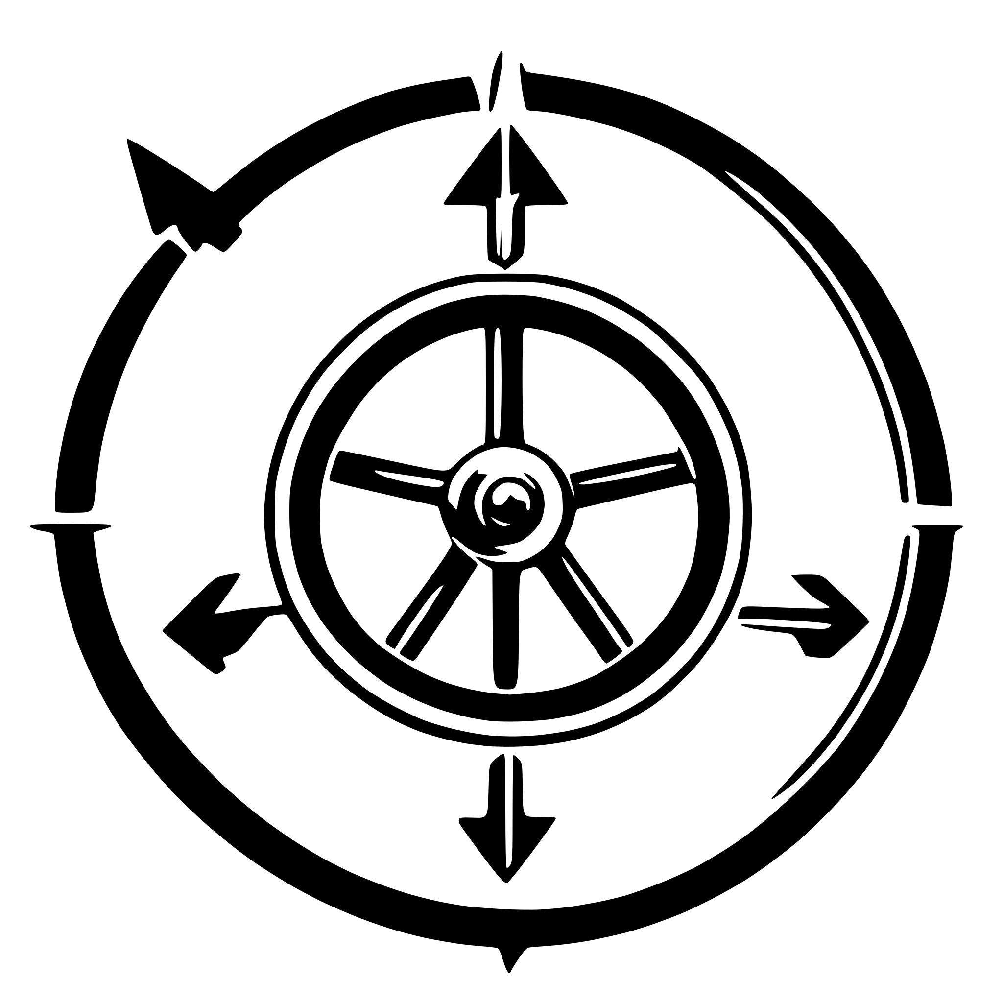 AI-generated SVG of 'cycle with 5 arrows'