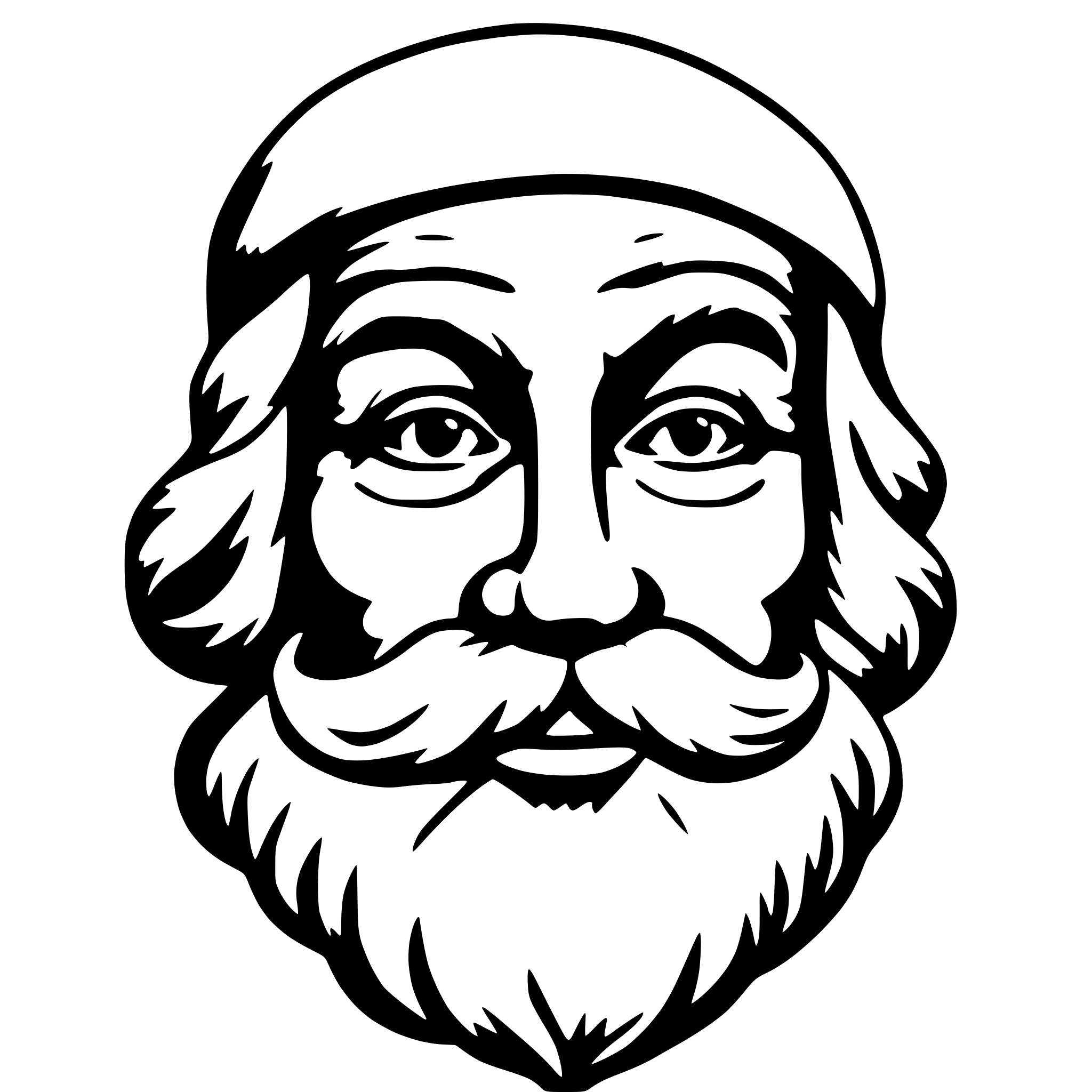 AI-generated SVG of 'simple santa face'